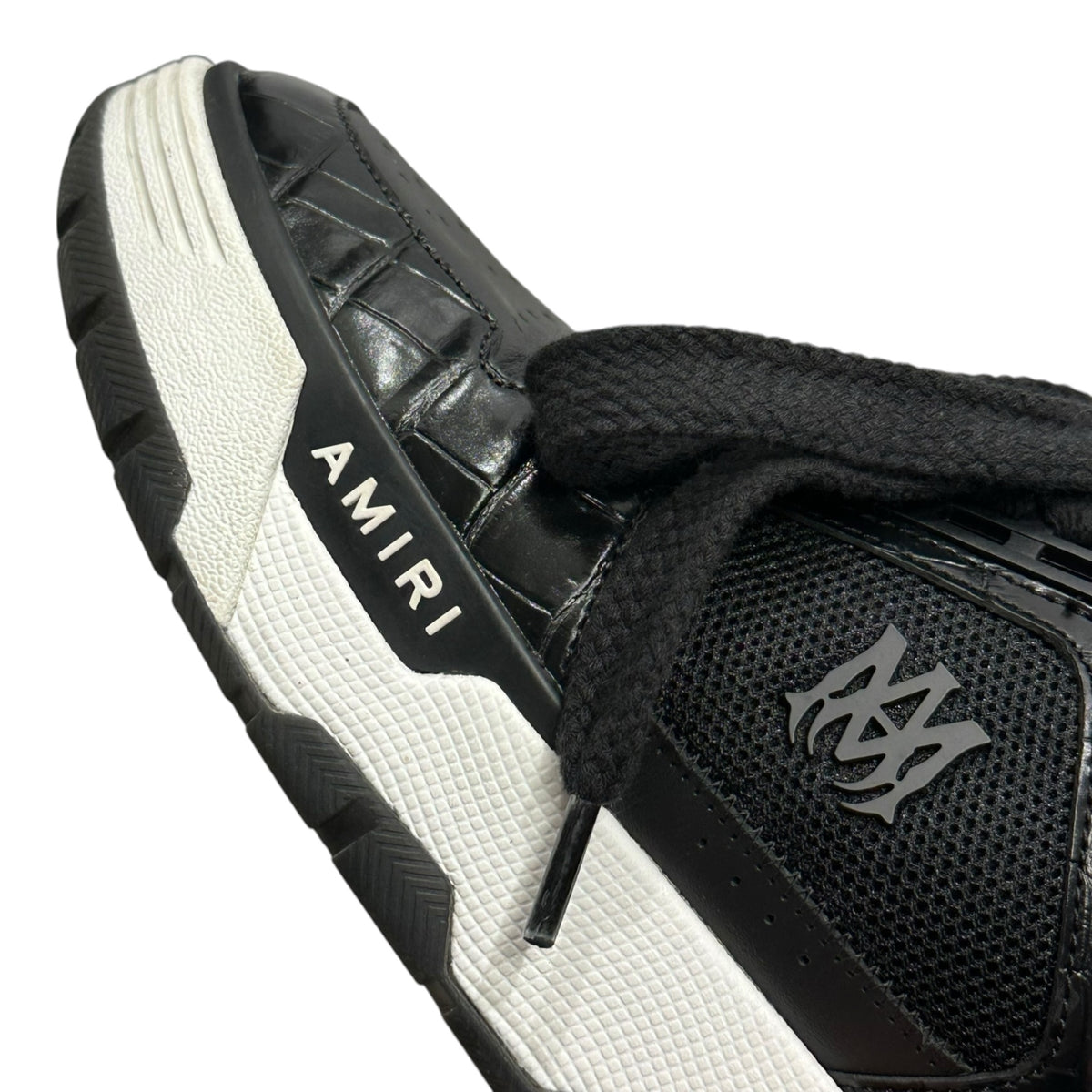 AMIRI(アミリ) Croc-Embossed Low-Cut Sneakers クロコ型押し ローカット スニーカー MA-1-23 29cm ブラック