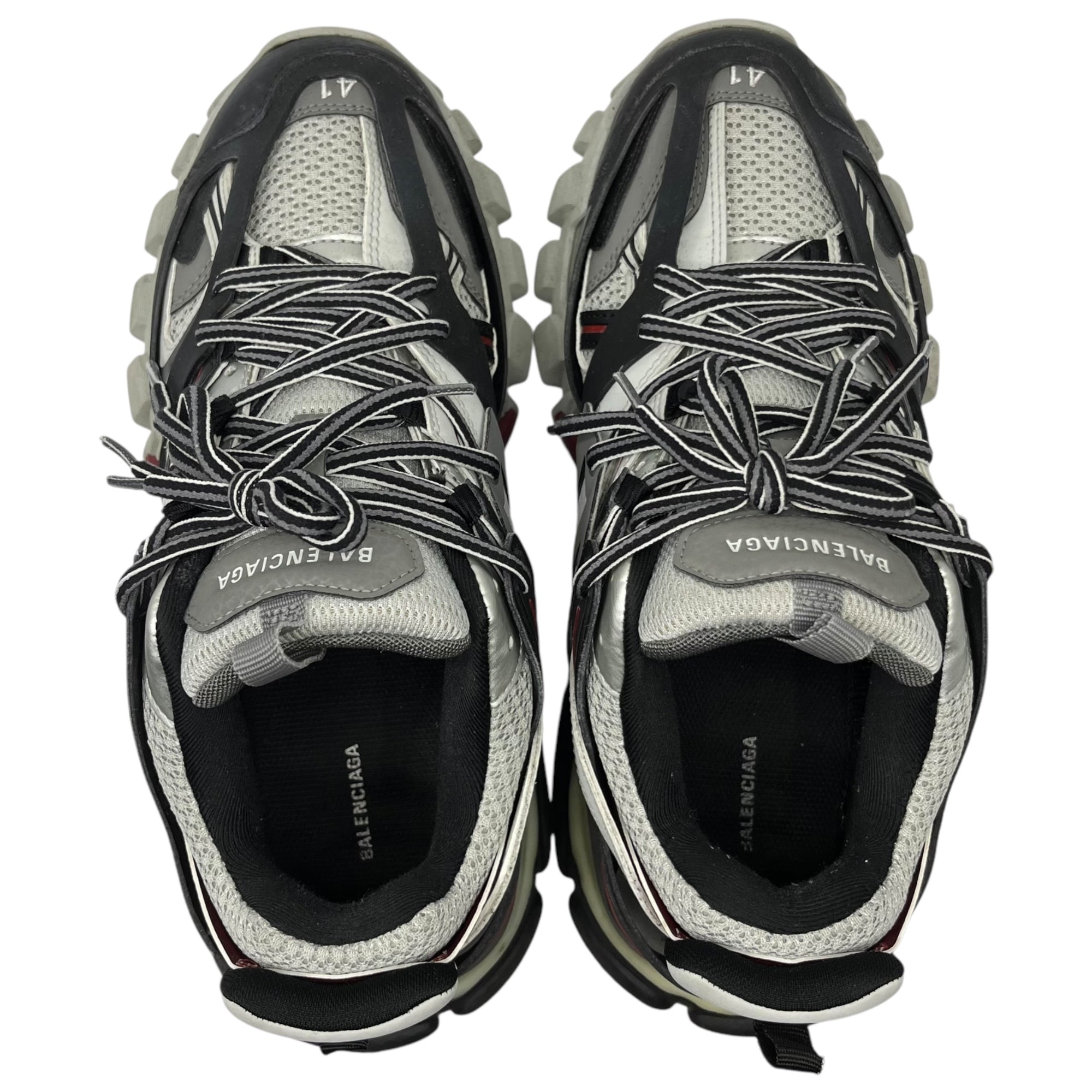 BALENCIAGA(バレンシアガ) TRACK Sneakers トラック ローカット スニーカー 542023 27cm グレー×ブラック×レッド