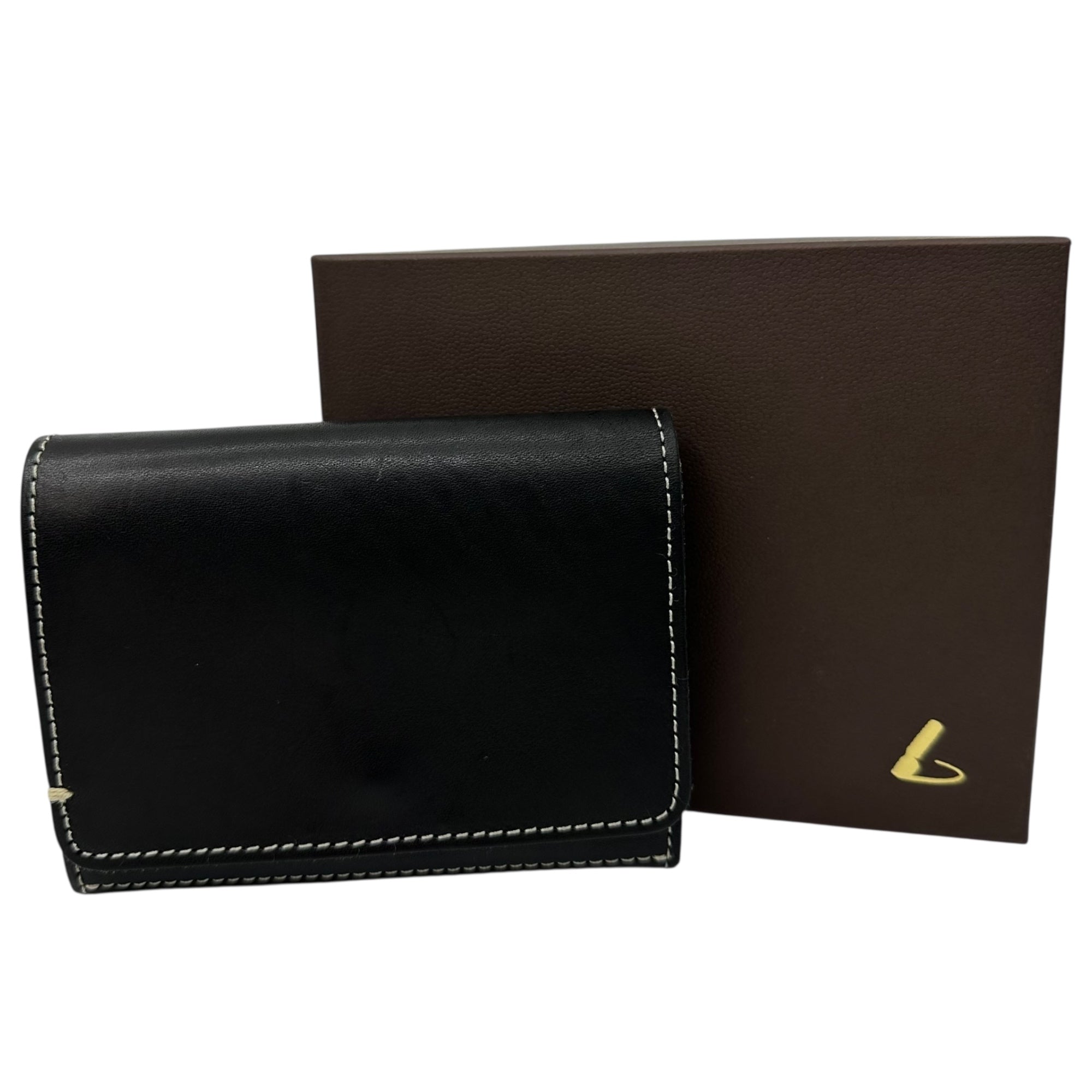 TSUCHIYA KABAN(土屋鞄製造所) White Stitch Bifold Leather Wallet ホワイト ステッチ 2つ折り レザー ウォレット 財布 ブラック