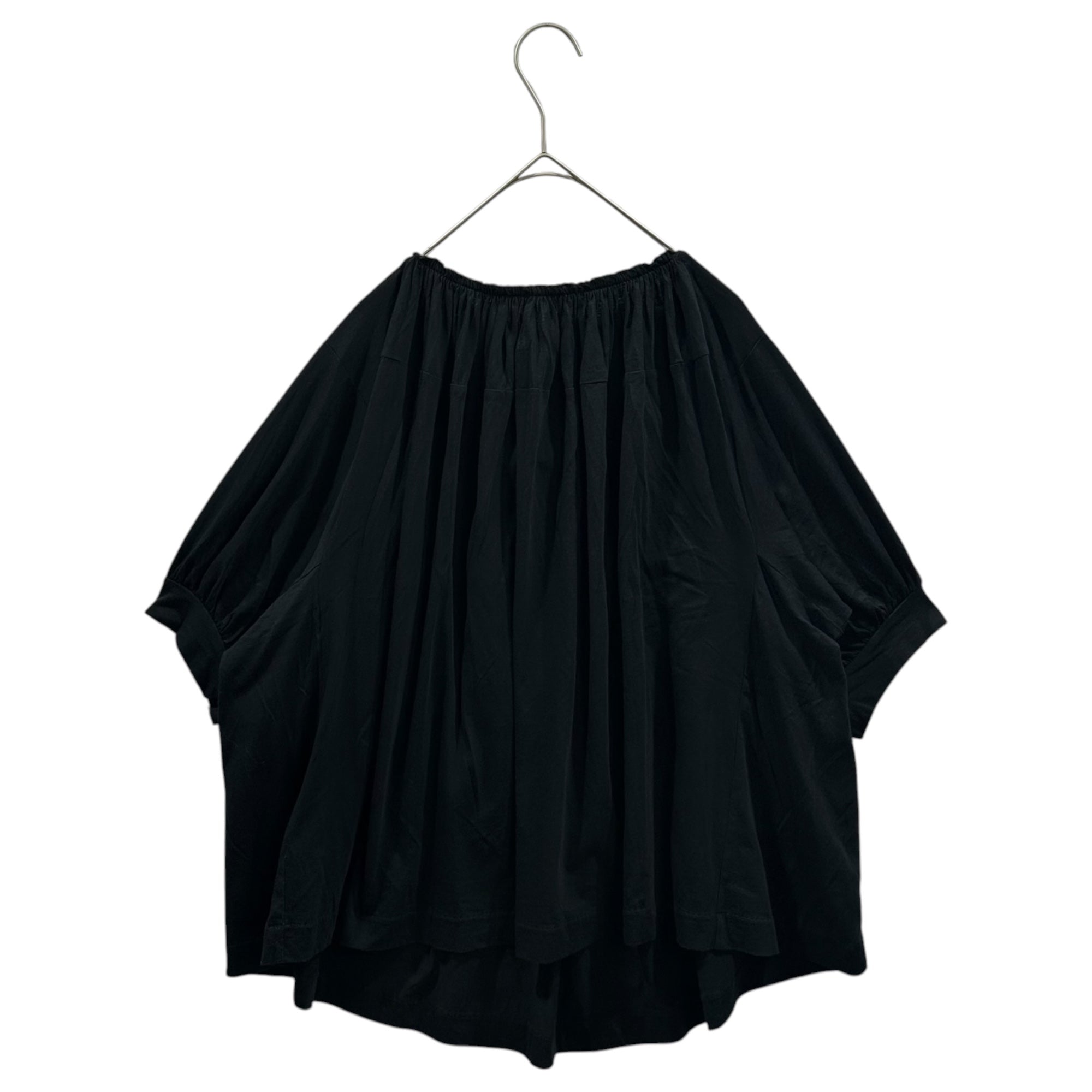 tricot COMME des GARCONS(トリココムデギャルソン) 2014SS Front-Ribbon Gathered Cut-and-Sew Top フロントリボン ギャザー カットソー TM-T035 M ブラック AD2013