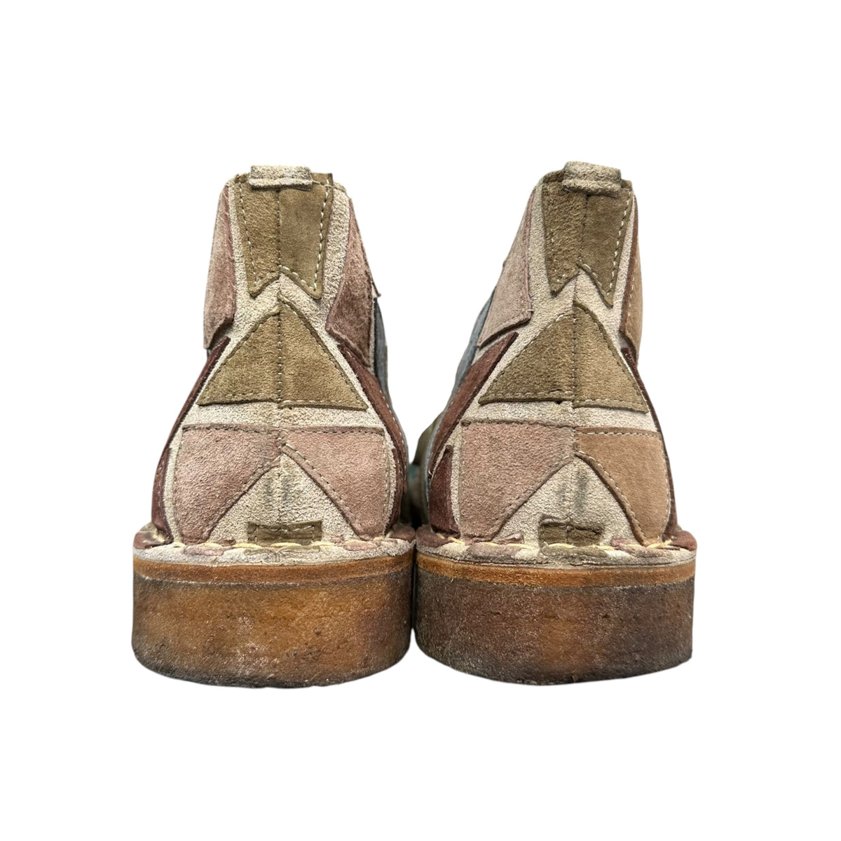 COMME des GARCONS HOMME PLUS(コムデギャルソンオムプリュス) 2001AW ”Looking at different world” Patchwork Desert Boots サイケ期 パッチワーク デザート ブーツ 25cm マルチ 00's