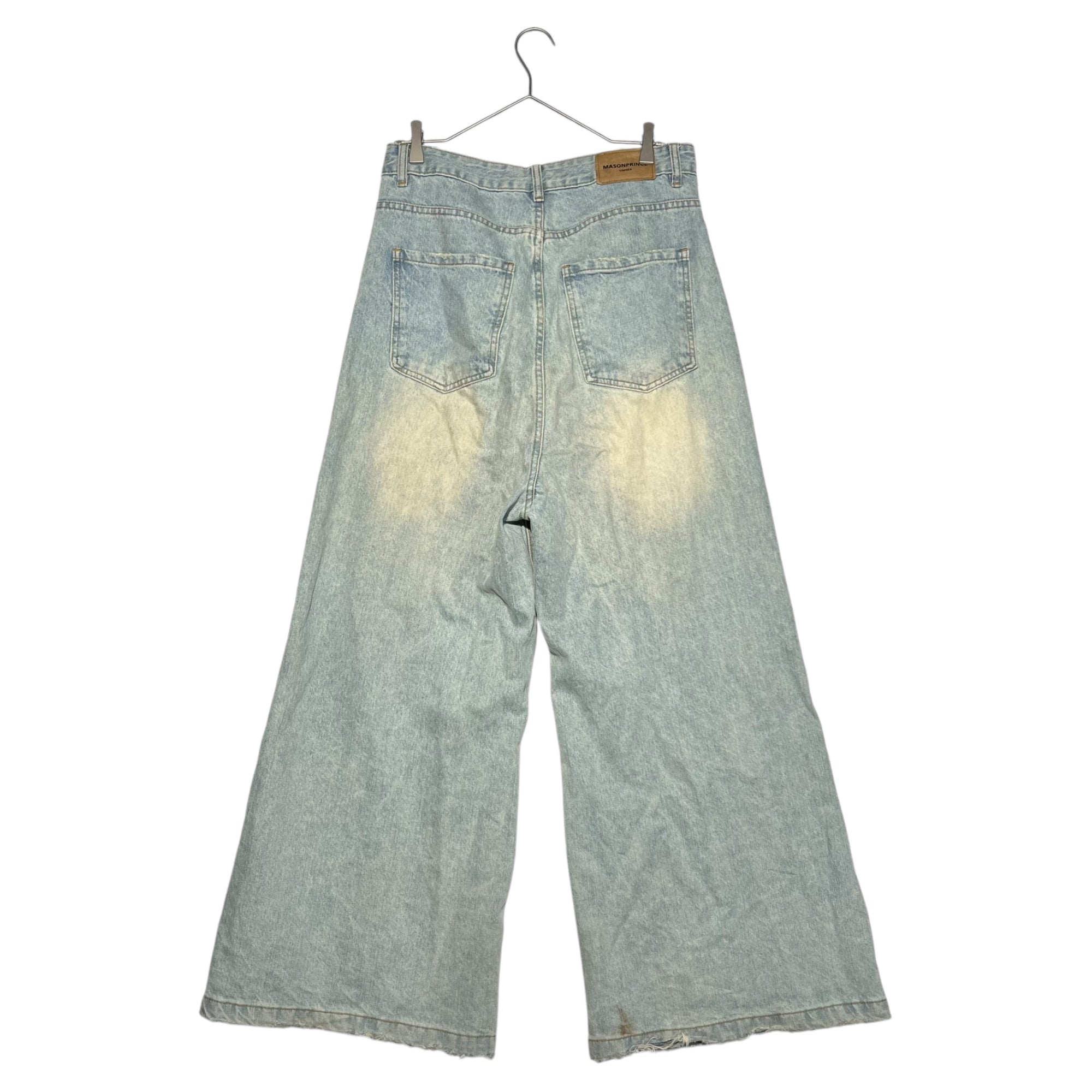 MASONPRINCE(メイソンプリンス) USED processed baggy denim pants ユーズド加工 バギー デニム パンツ 2(M) ライトインディゴ