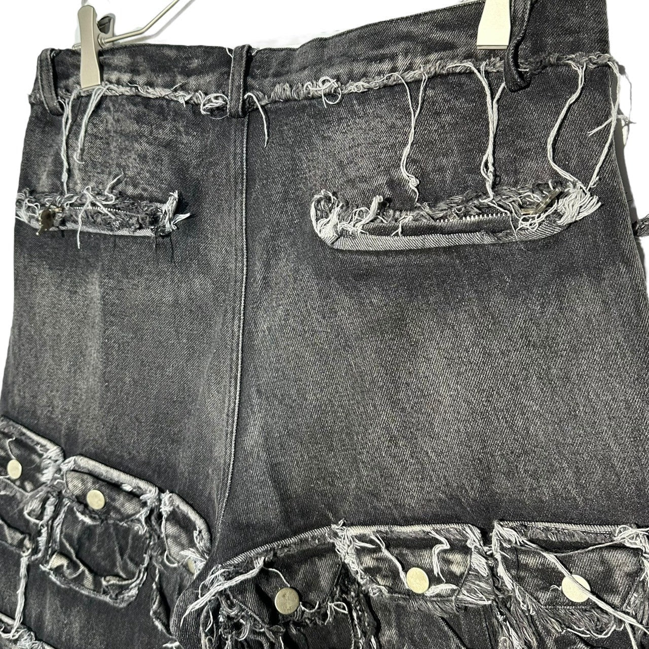 NO/FAITH STUDIOS(ノーフェイスストゥディオス) 64 POCKET PANTS (EXCLUSIVE) / GRY ポケット バギー デニム パンツ 64PP-GRY S グレー