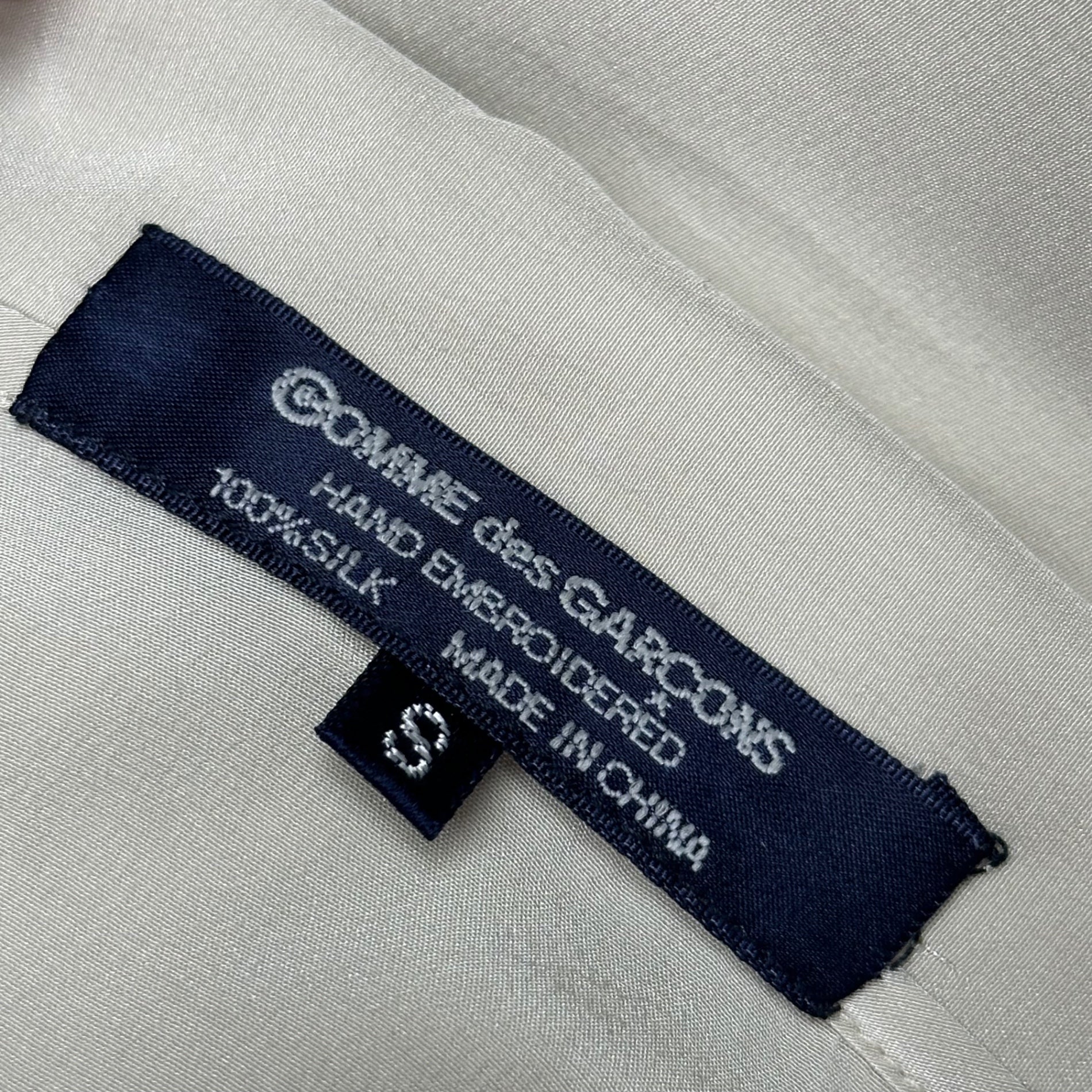 COMME des GARCONS(コムデギャルソン) 1980's Aoyama Exclusive All-Silk Floral Cutwork Blouse 青山限定 オールシルク フラワー カットワーク ブラウス KB-91006 S グレージュ AD表記無 80s アーカイブ 稀少