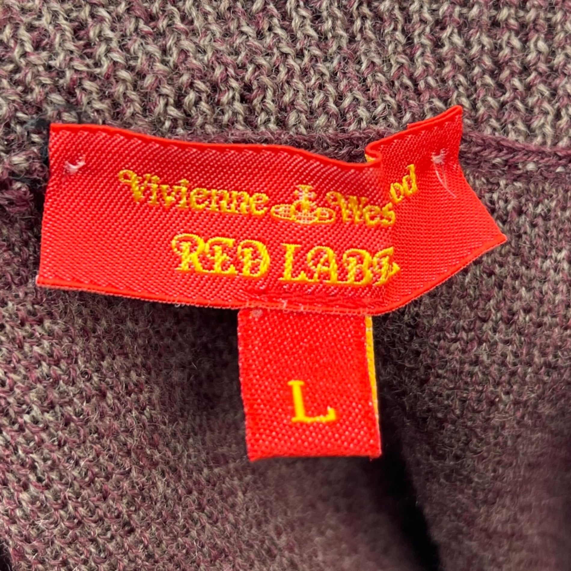 Vivienne Westwood RED LABEL(ヴィヴィアンウエストウッドレッドレーベル) Wavy line design off turtleneck knit 波線デザイン オフタートルネック ニット 356-01-17005 L パープル