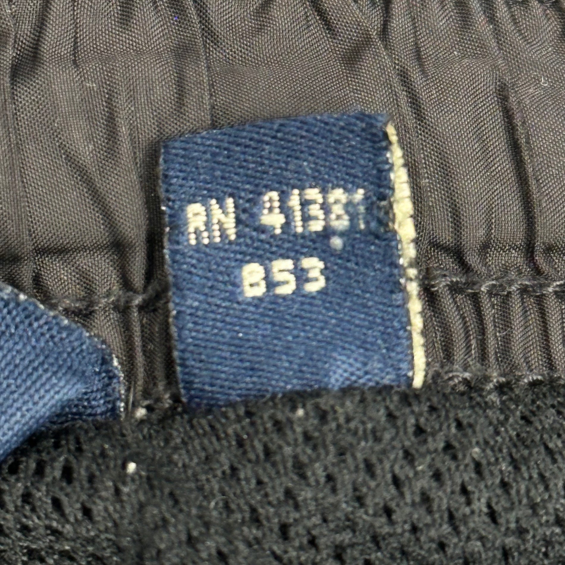 POLO SPORT(ポロスポーツ) 90's Waist Logo Polyester Straight-Leg Pants 90年代 ウエスト ロゴ ポリ ストレート パンツ S ブラック×ブルー