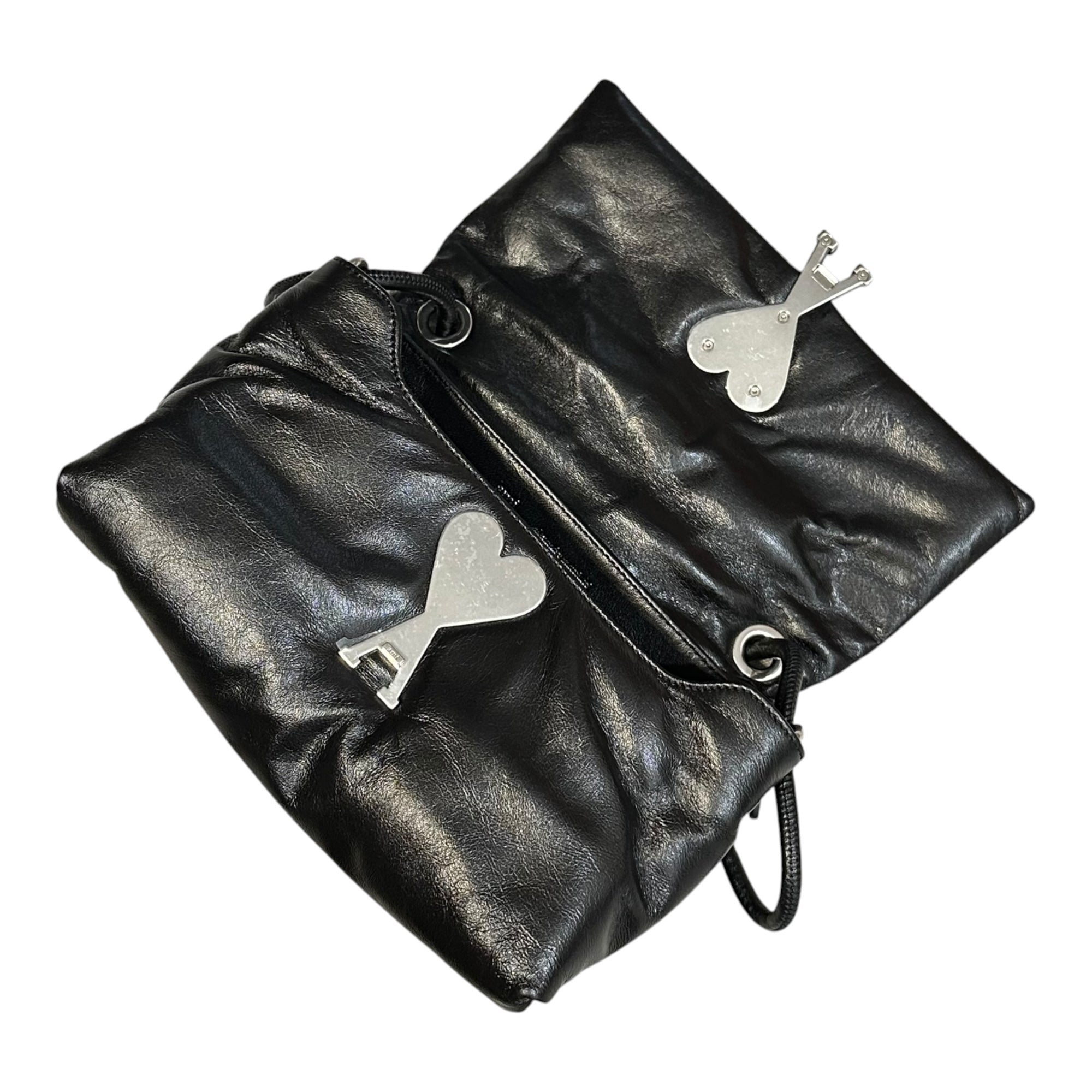 AMI PARIS(アミパリス) Voulez-Vous Bag ショルダー バッグ カウハイド レザー  ULL163.AL0052 ブラック 現行品