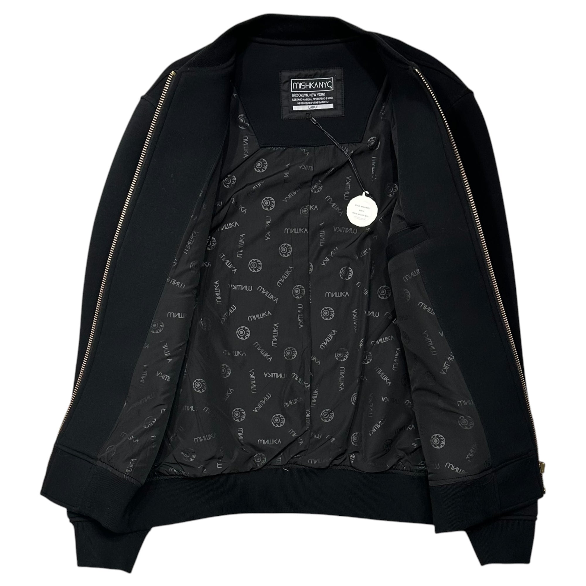 MISHKA(ミシカ) NEW YORK DEATH ADDERS Bomber Jacket ニューヨーク デスアダーズ ボンバー ジャケット MAW160531 L ブラック ブルゾン