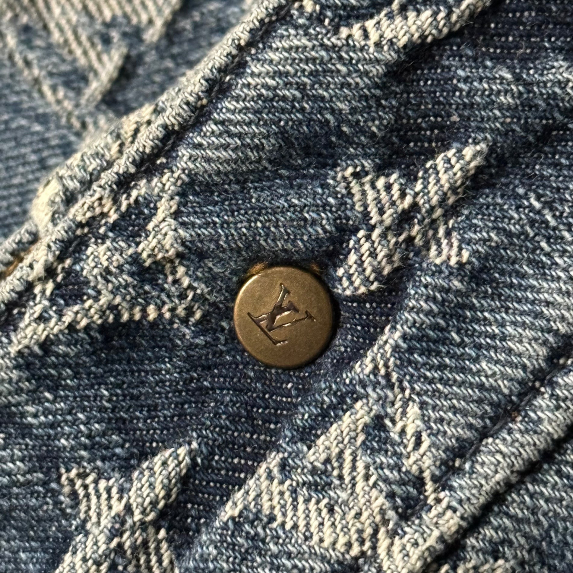 LOUIS VUITTON(ルイヴィトン) Monogram Denim Mermaid Skirt モノグラム デニム マーメード スカート RW072W WLSK02CF7 36 インディゴ ボタン