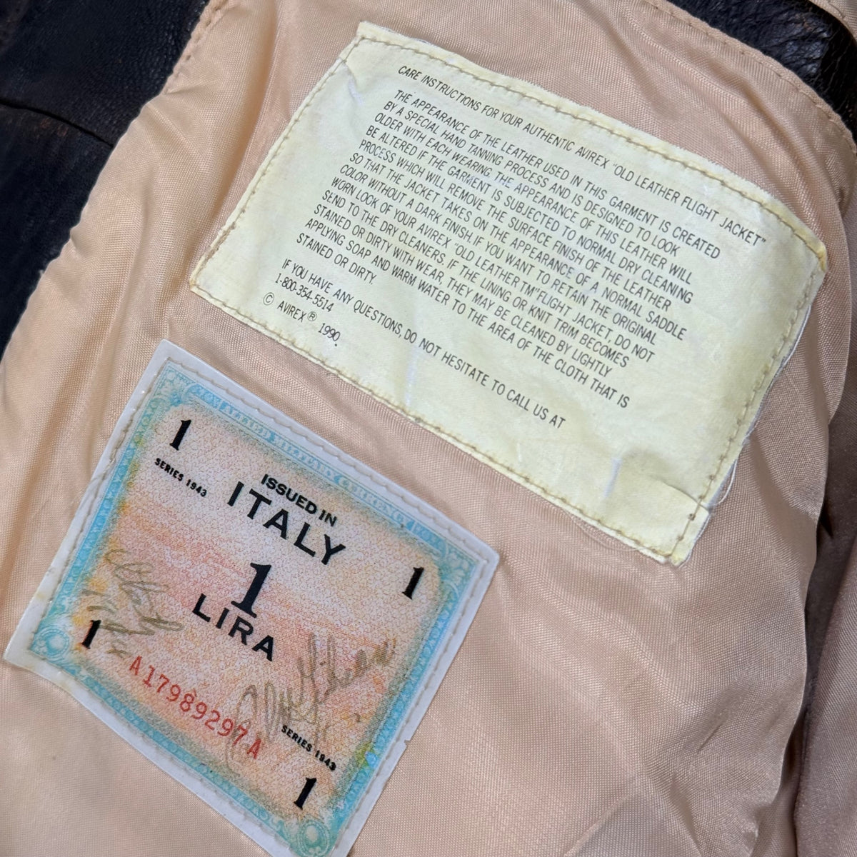AVIREX(アヴィレックス) G-1 FLIGHT JACKET フライト レザー ジャケット S ブラウン ミリタリー ワッペン