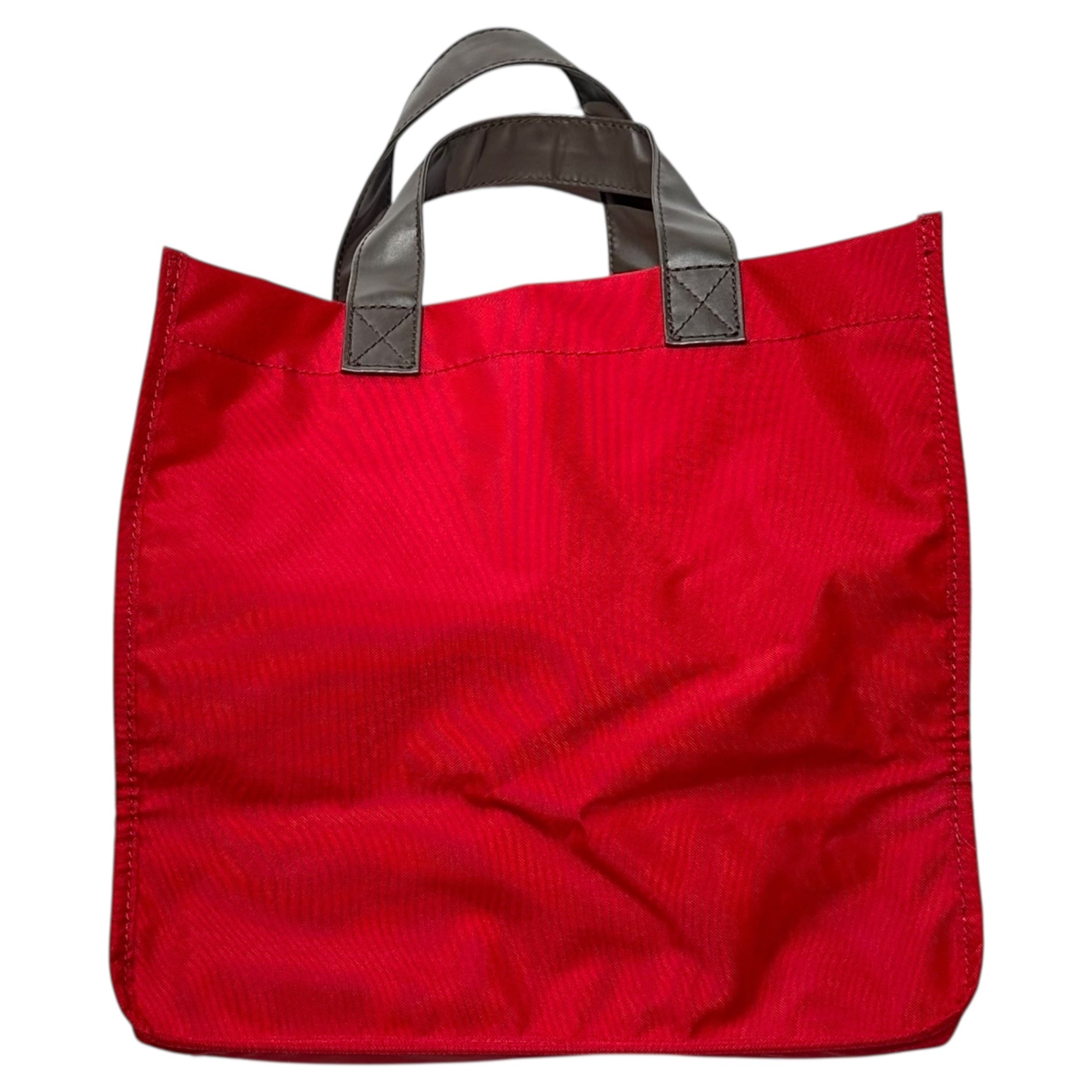 tricot COMME des GARCONS(トリココムデギャルソン) Square Nylon Tote Bag スクエア ナイロン トート バッグ TQ-K 203 レッド×ブラウン