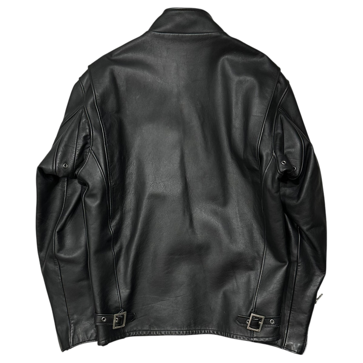 ALPHA INDUSTRIES(アルファ インダストリーズ)  Single rider jacket シングル ライダース ジャケット T20800-001 L ブラック レザー 牛革