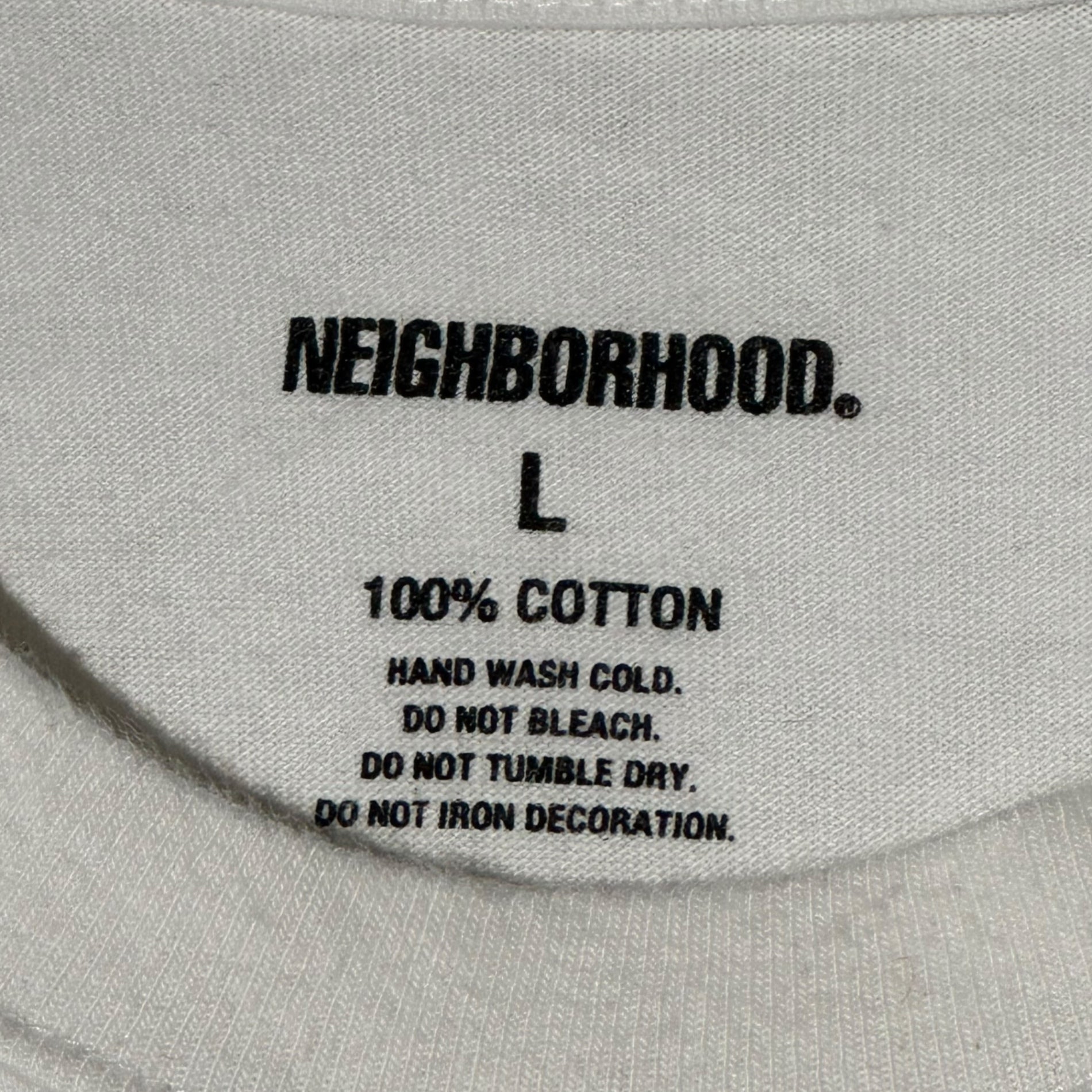 NEIGHBORHOOD(ネイバーフッド) 23SS × David Gwyther NH X DSC CREWNECK SS-3 グラフィック プリント Tシャツ 231PCDSN-CS03 L ホワイト 鮫 サメ