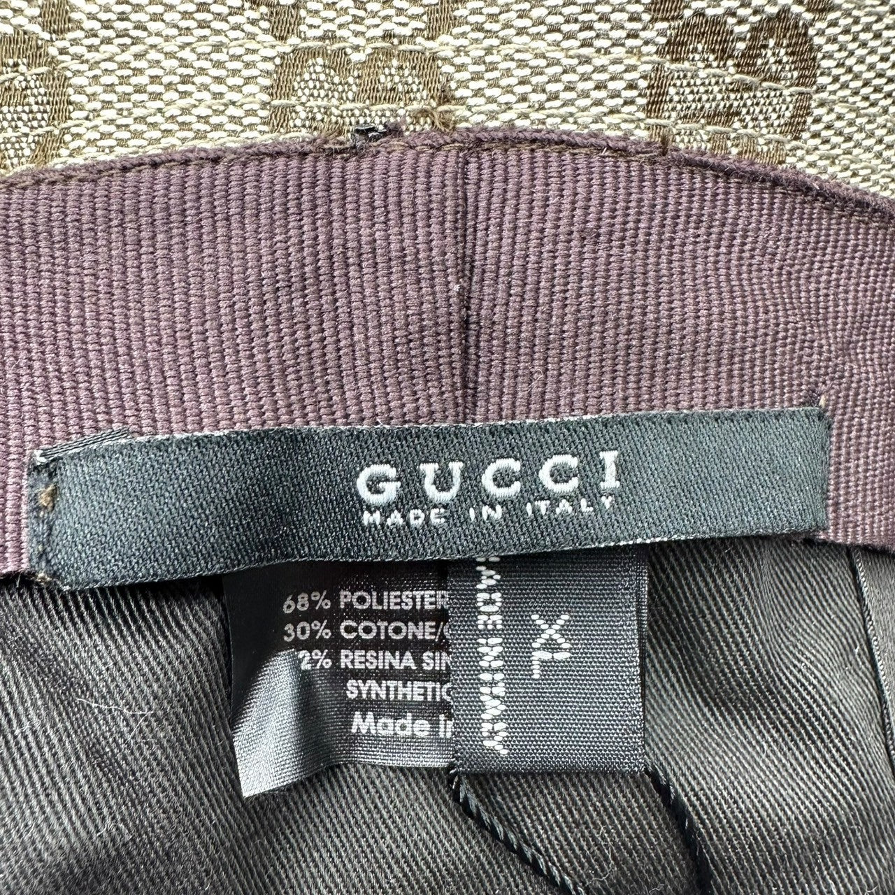 GUCCI(グッチ) 00's Sherry line GG canvas bucket hat シェリーライン GGキャンバス バケット ハット ABB0000263 XL ベージュ×グリーン×レッド