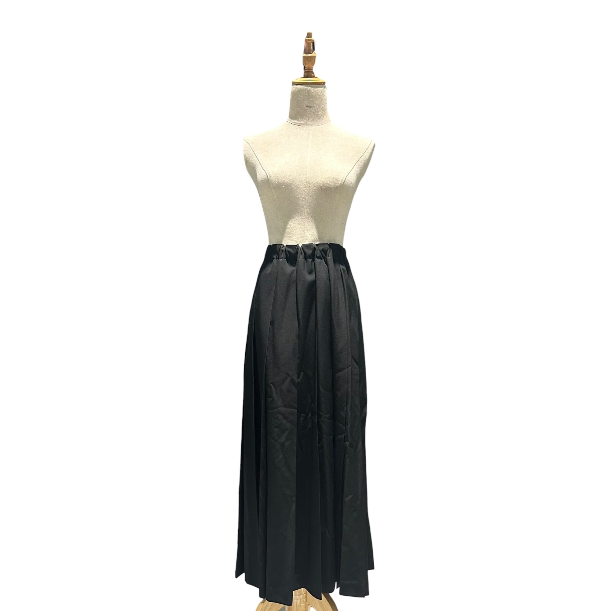 tricot COMME des GARCONS(トリココムデギャルソン) 1998SS Wool Gabardine Long Pleated Skirt ウールギャバジン ロング プリーツ スカート TS-070180 FREE ブラック AD1997 ヴィンテージ アーカイブ