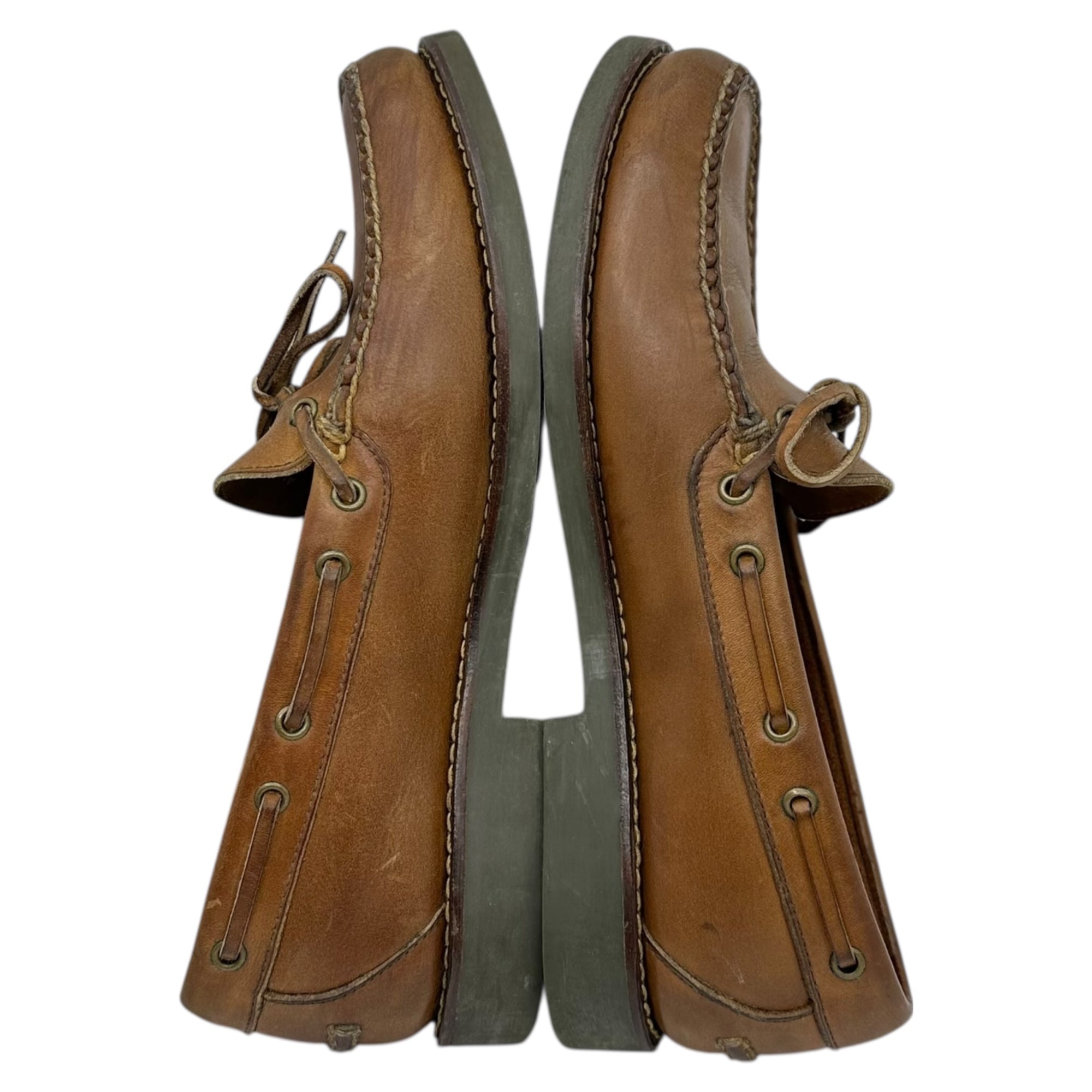 POLO RALPH LAUREN(ポロラルフローレン) Leather Deck Shoes レザー デッキ シューズ 8EE(26cm程度) ブラウン