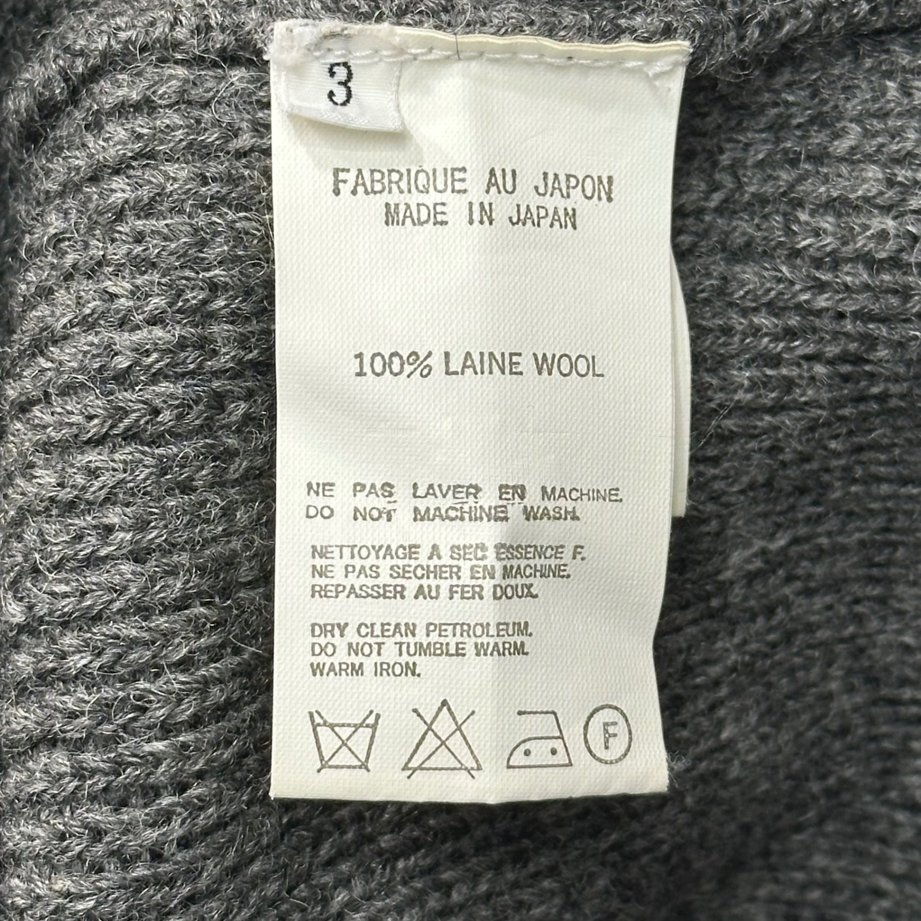 Y's for men(ワイズフォーメン) 90's Wool Button Cardigan 90年代 ウール ボタン カーディガン MM-K16-179 3(L程度) グレー