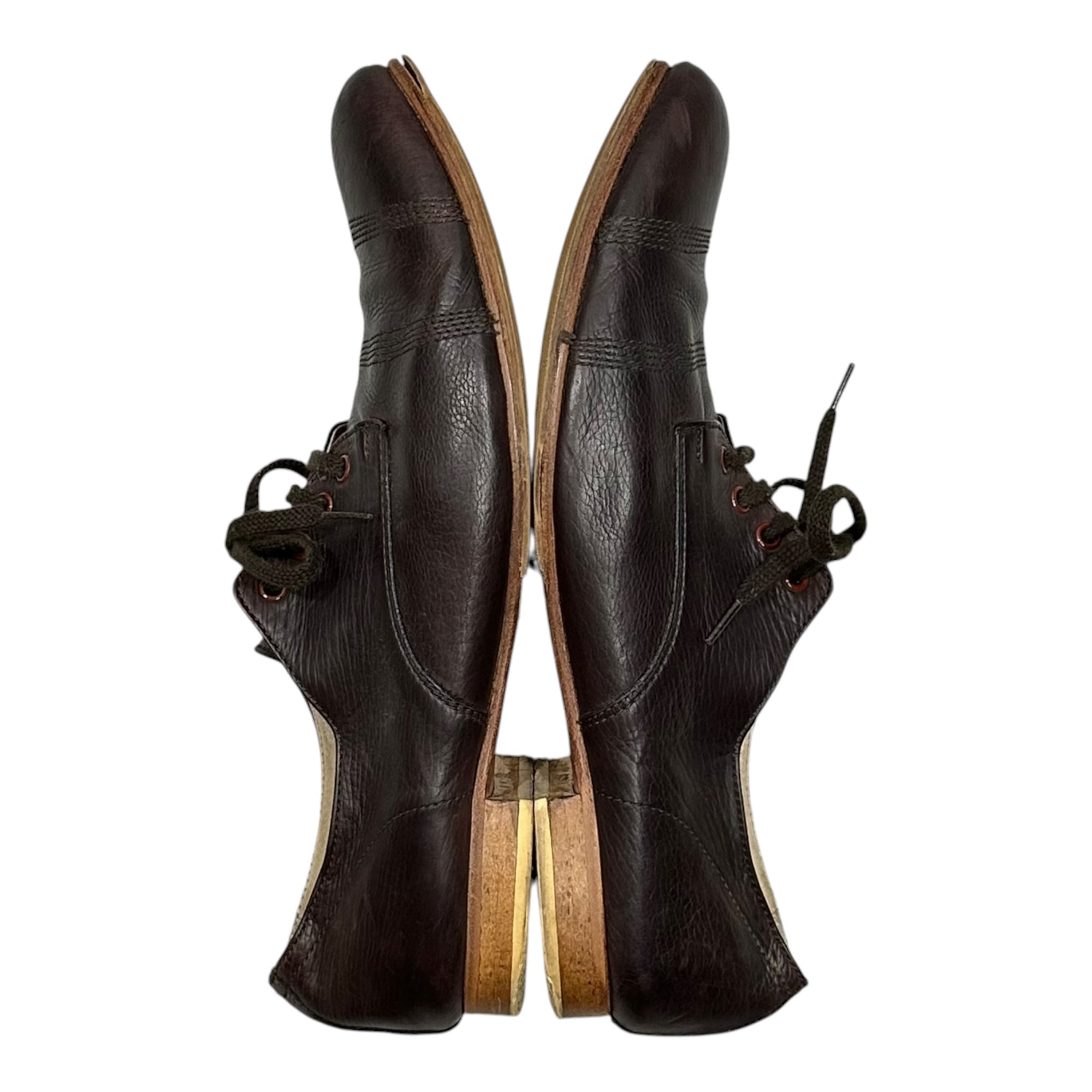Christopher Nemeth(クリストファーネメス) 00's Toe-stitched 4-eyelet leather shoes トゥ ステッチ 4ホール レザー シューズ 27.0cm ダークブラウン