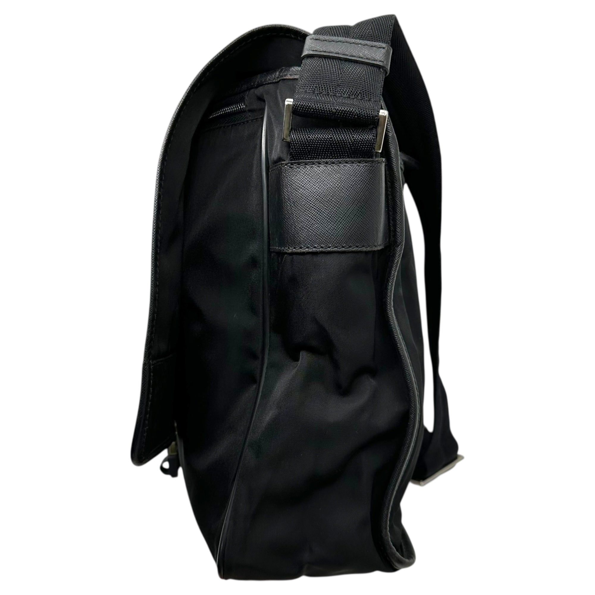 PRADA(プラダ) BORSA A TRACOLLA Messenger Bag ナイロン メッセンジャー バッグ VI158M ブラック ショルダー バッグ