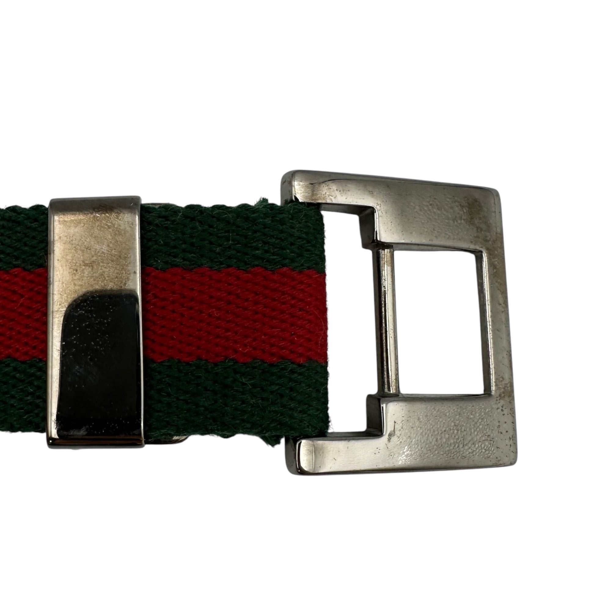 GUCCI(グッチ) 2000's Gucci Web Stripe waist belt シェリーライン ウエスト ベルト グリーン×レッド