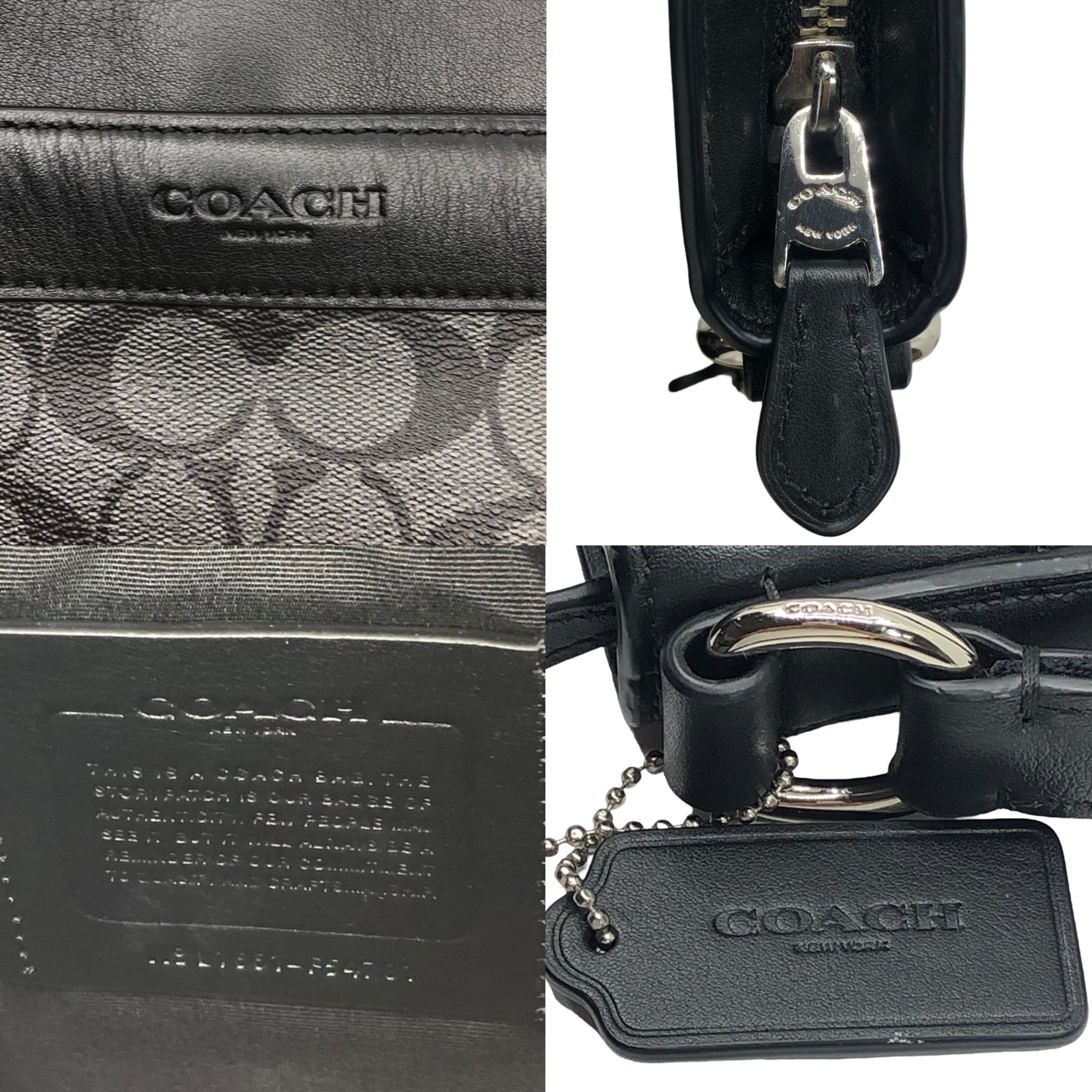 COACH(コーチ) signature shoulder bag シグネチャー ショルダー バッグ F54781 ブラック レザー