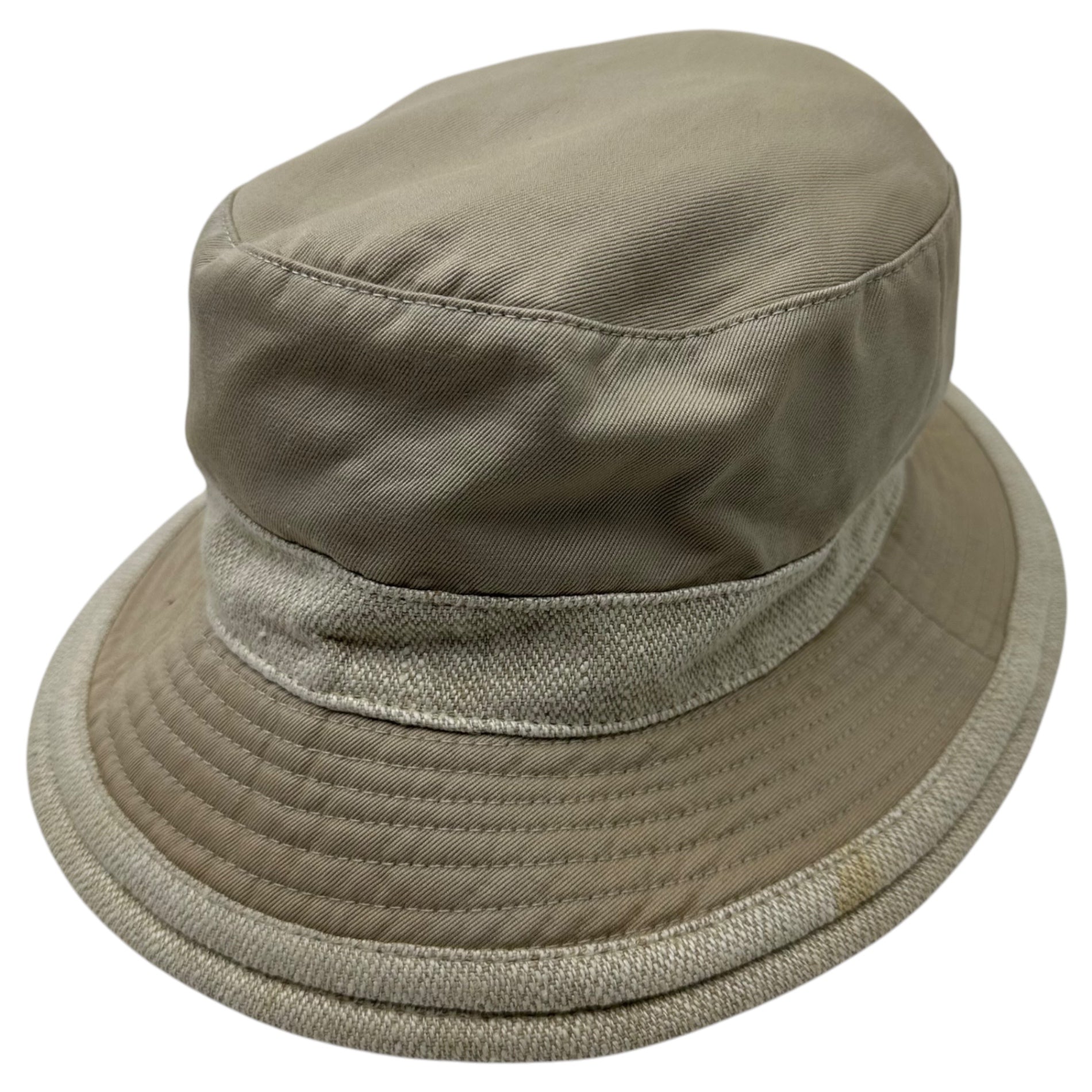 HERMES(エルメス) MOTSCH Double Brim Bucket Hat 2重 ツバ バケット ハット 56 ベージュ コットン リネン 帽子