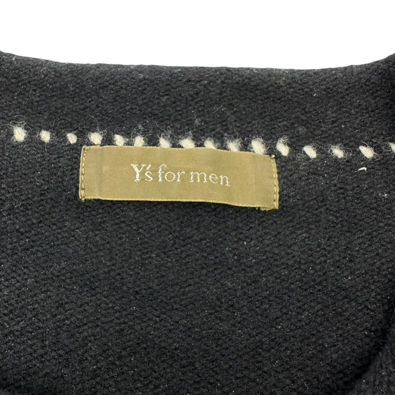 Y's for men(ワイズフォーメン) 90's Vintage Hand Stitched Crew Neck Knit Pullover 90年代 ヴィンテージ ハンドステッチ クルーネック ニット プルオーバー MH-K10-141 FREE ブラック×ホワイト