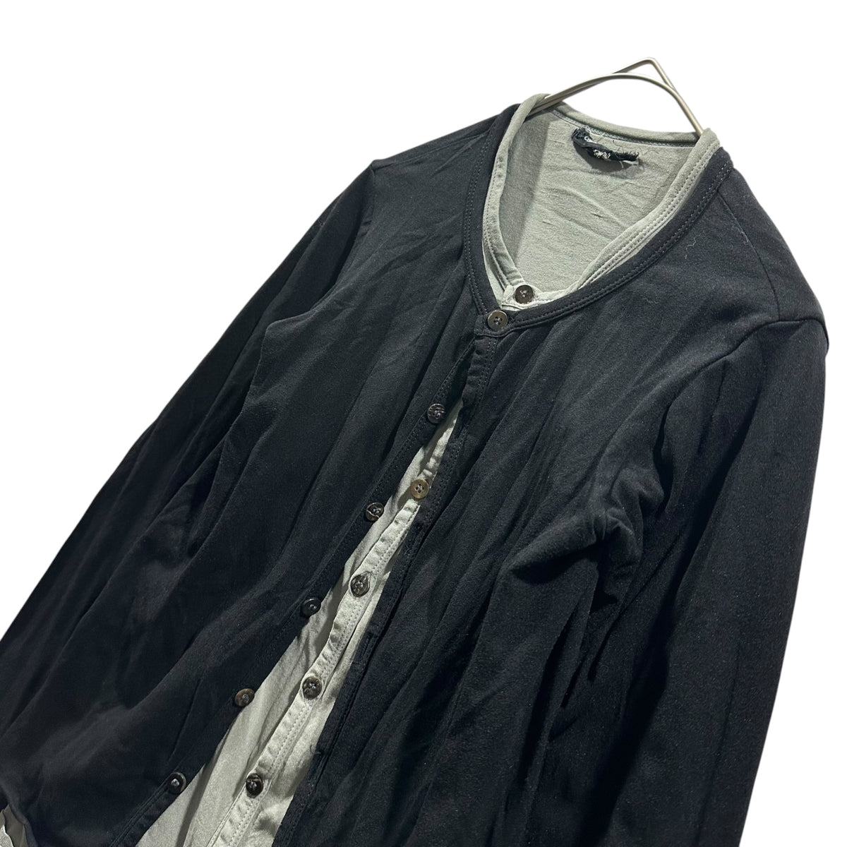 tricot COMME des GARCONS(トリココムデギャルソン) Old Layered Cardigan オールド レイヤード カーディガン FREE ブラック×グレー