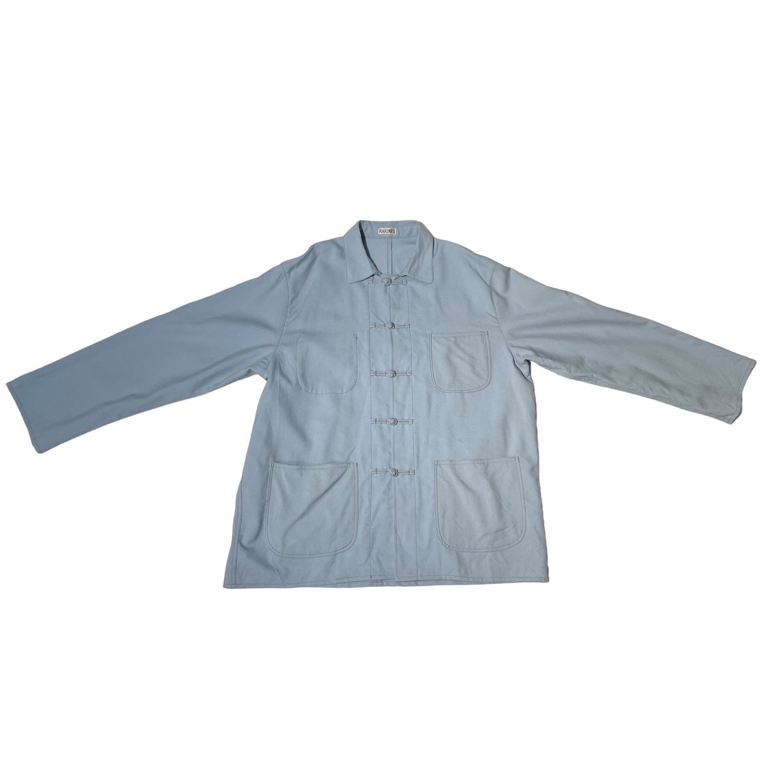 RAKINES(ラキネス) 21SS French China Blouson フレンチ チャイナ シャツ ブルゾン 05A21HN054B  2(M程度) スカイブルー 長袖 シャツ ワーク