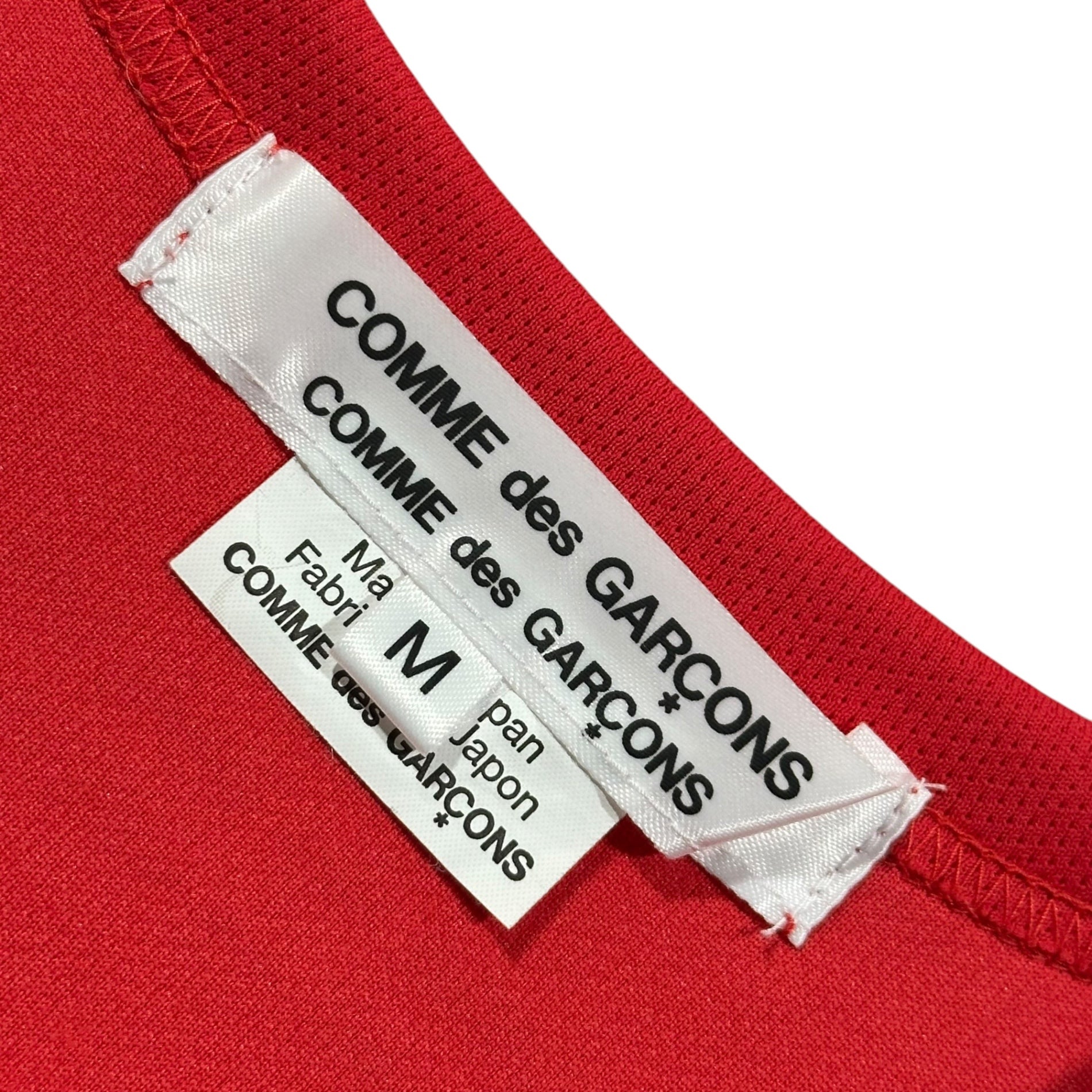 COMME des GARCONS COMME des GARCONS(コムデギャルソンコムデギャルソン) 2025AW Polyester Tee ポリエステル Tシャツ RO-T024 M レッド AD2025