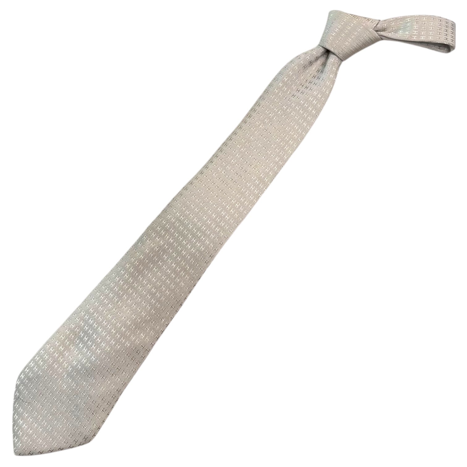 HERMES(エルメス) H Logo All-Over Pattern Silk Tie Hロゴ 総柄
