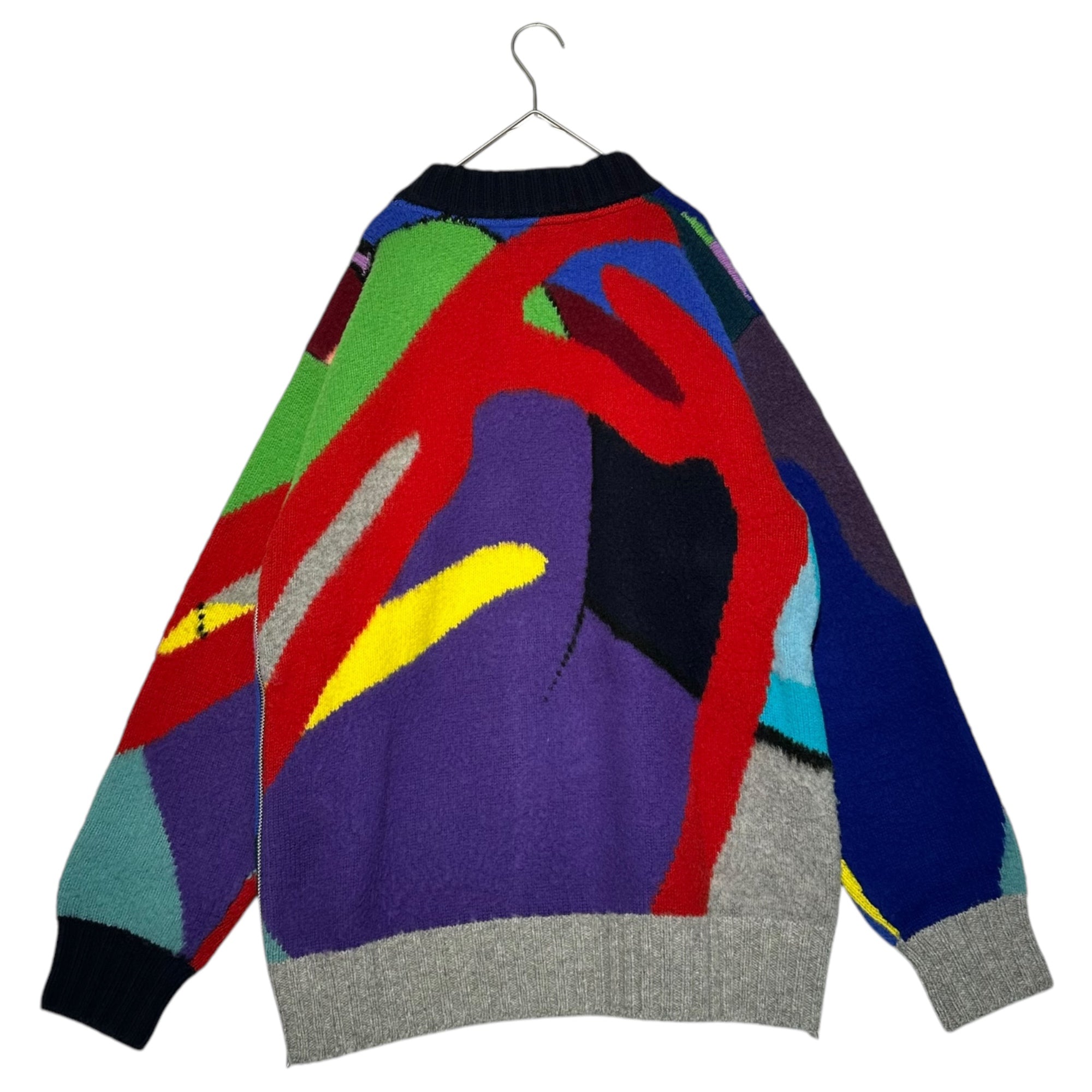 SACAI×KAWS(サカイ×カウズ) 21AW Jaqcuard Knit Pullover ジャガード プルオーバー ニット 21-02579M 2 マルチ コラボ