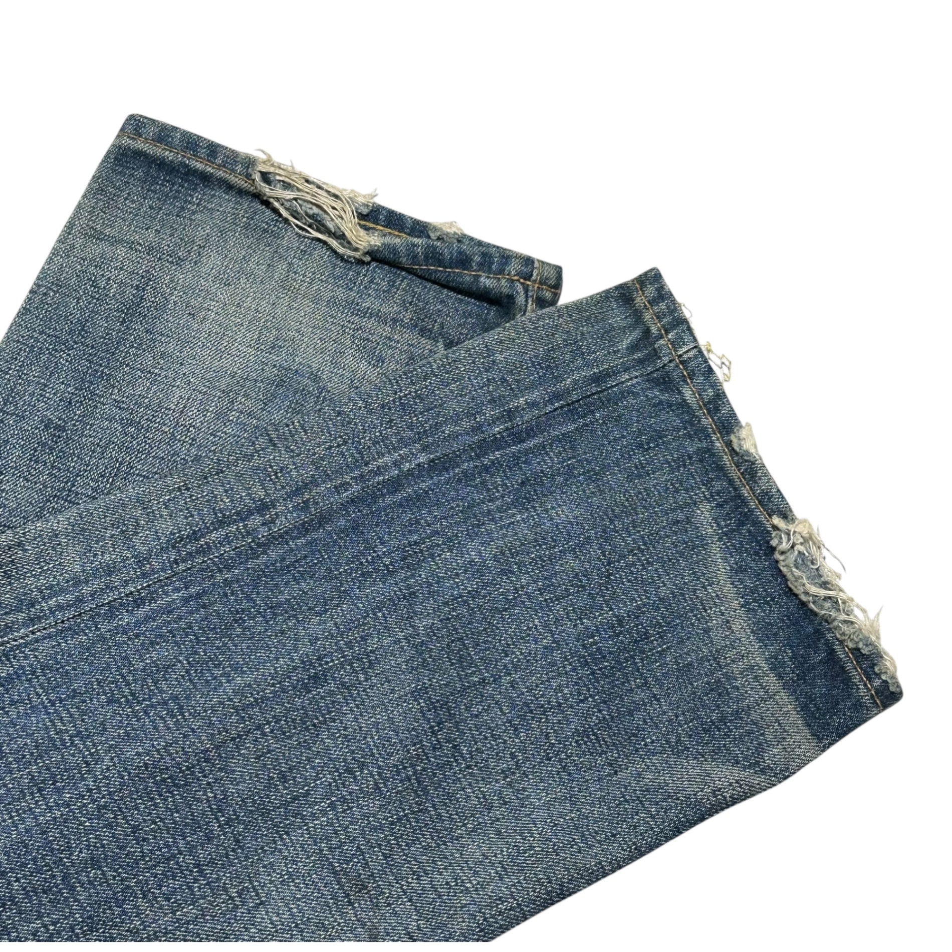 RRL(ダブルアールエル) LOW STRAIGHT JEANS ”SPRING CREEK 2”  ロー ストレート ジーンズ W28 L32 インディゴ ヴィンテージ加工 デニム パンツ