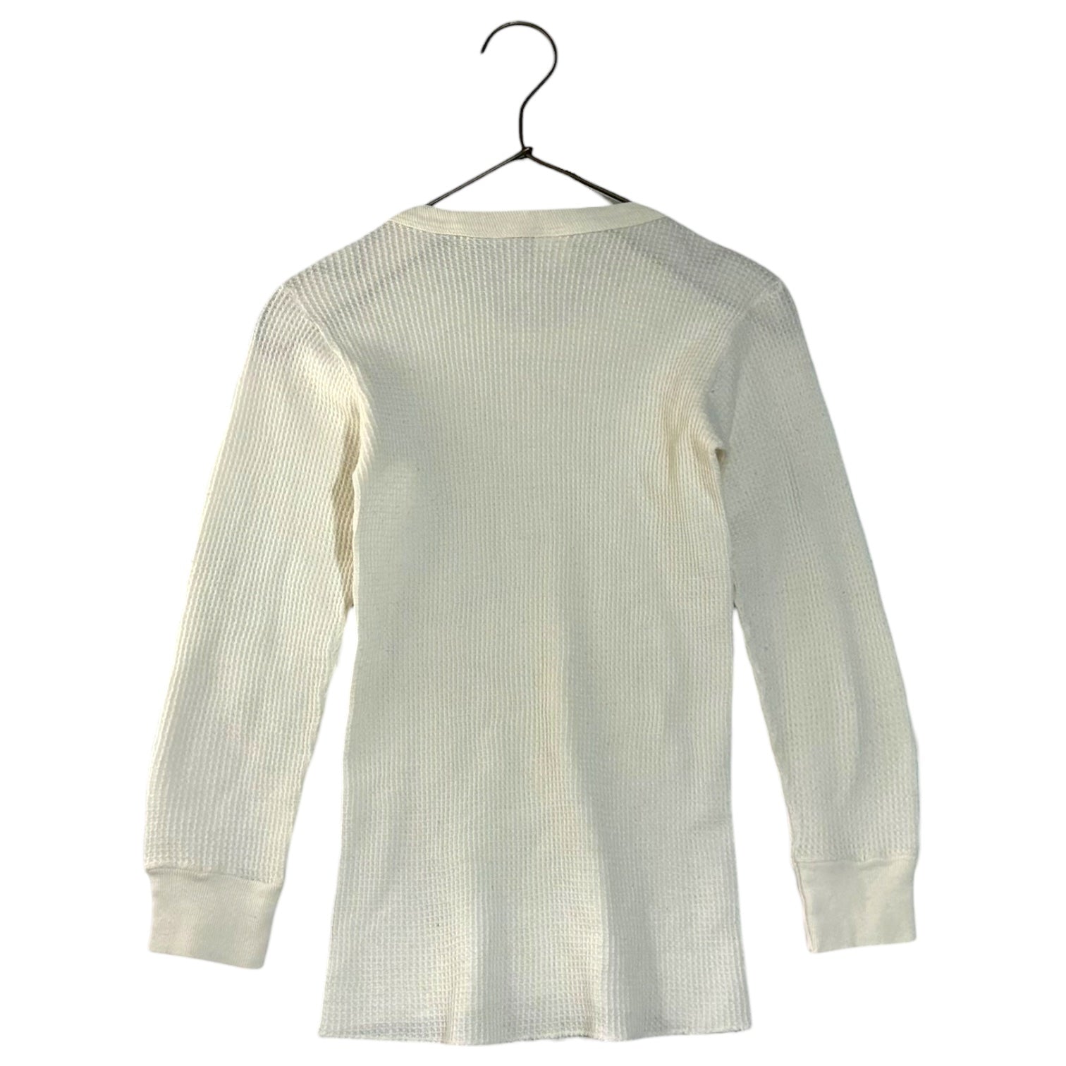 VINTAGE(ヴィンテージ) 90’ US vintage thermal cut and sew サーマルカットソー S~M程度/前身頃に若干のシミ有 ホワイト