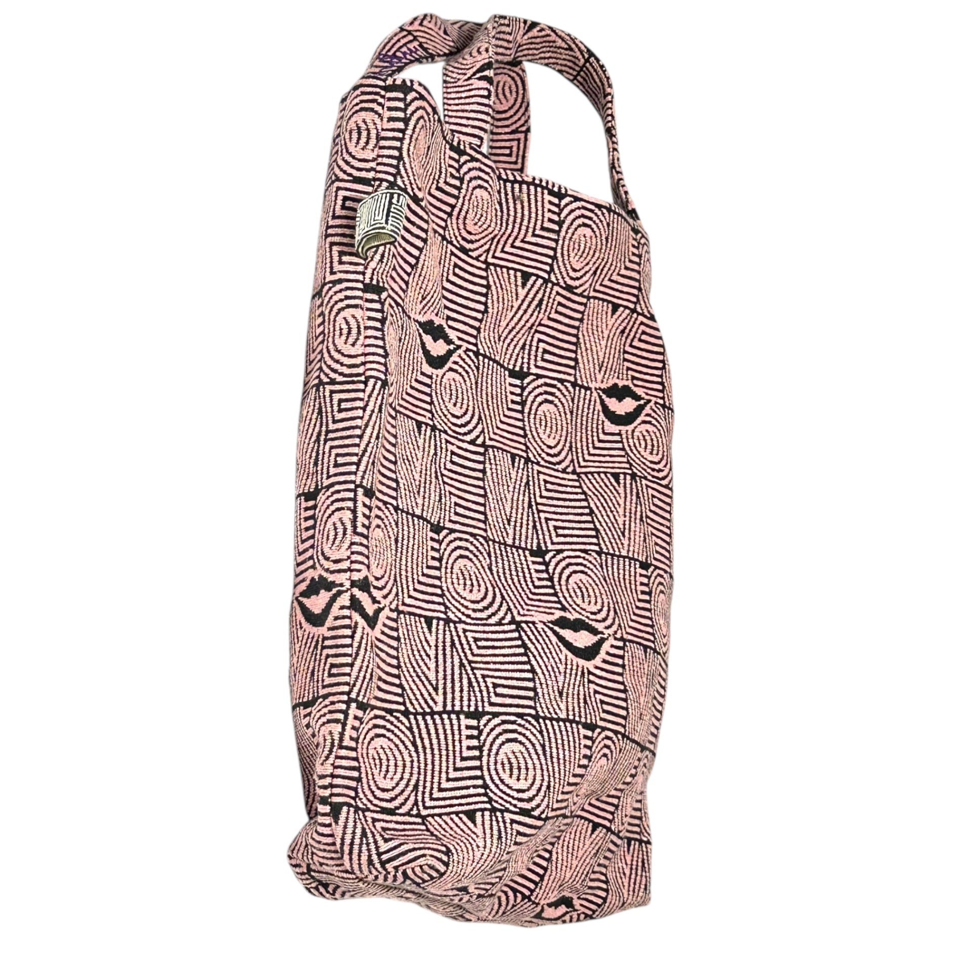 Bindu(ビンドゥー) Heavy Love Jacquard Tote Bag ヘビーラブ ジャガード トートバッグ 23092116000610 FREE ピンク×ブラック