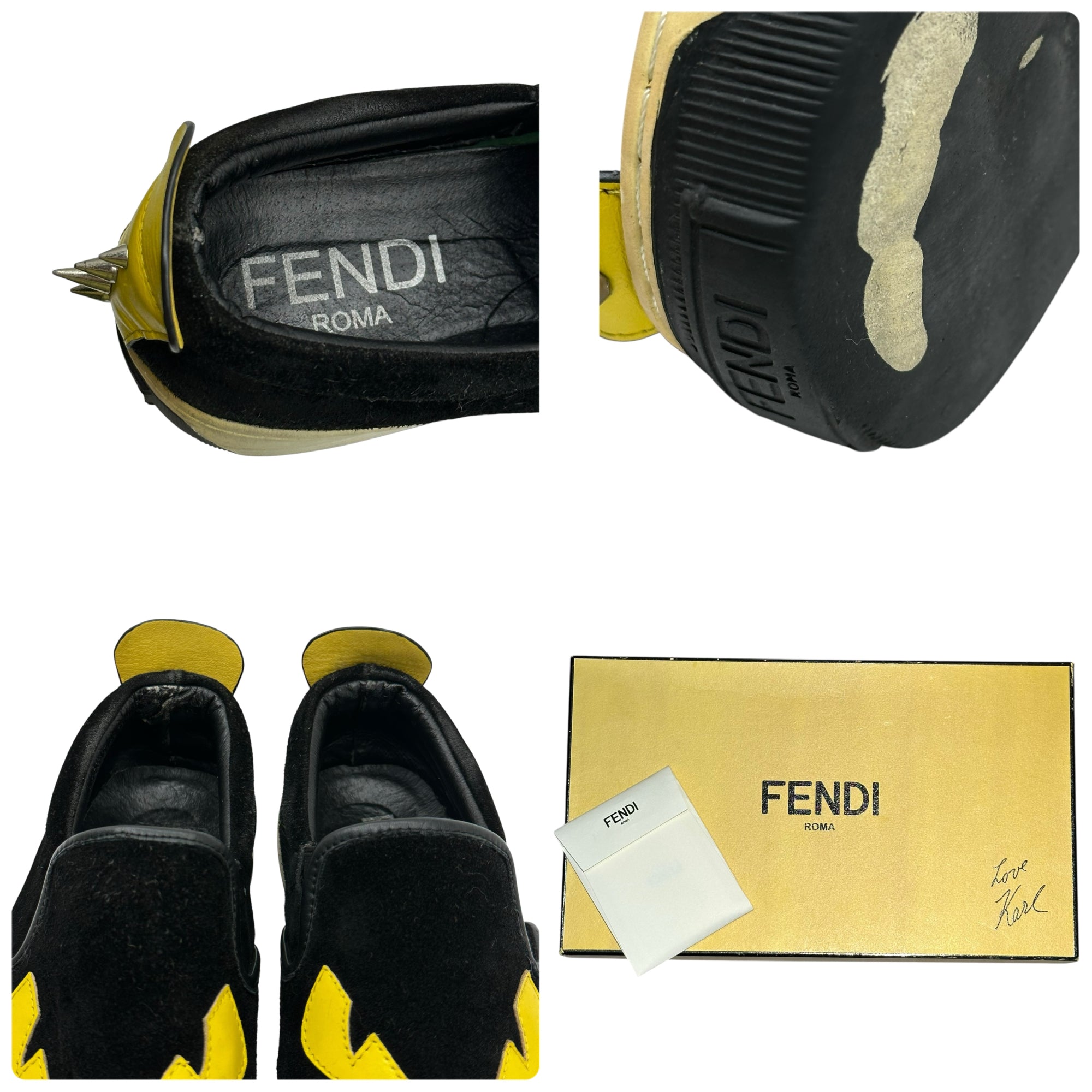 FENDI(フェンディ) Monster Bugs Eye Slip-Ons モンスター バグズアイ スリッポン スニーカー スタッズ
