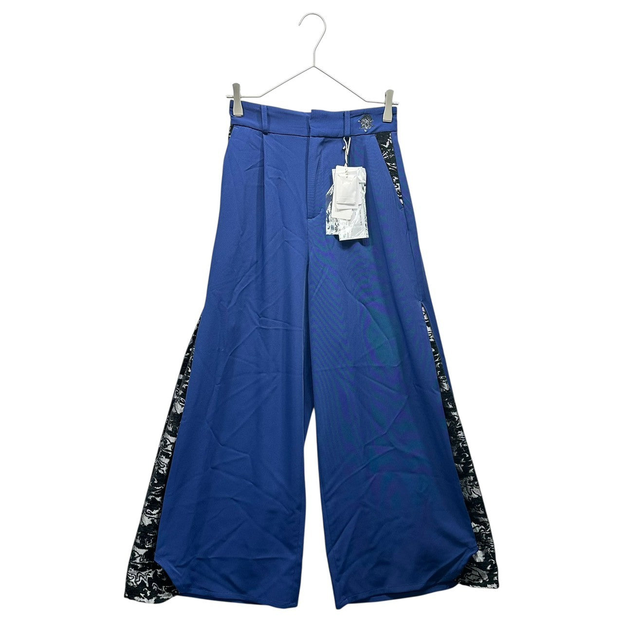 Ado × HARE(アド × ハレ) Collaboration Side Jacquard Switch Pants コラボ サイド ジャガード キリカエパンツ HA 430012AD 0828 FREE ブルー×ブラック