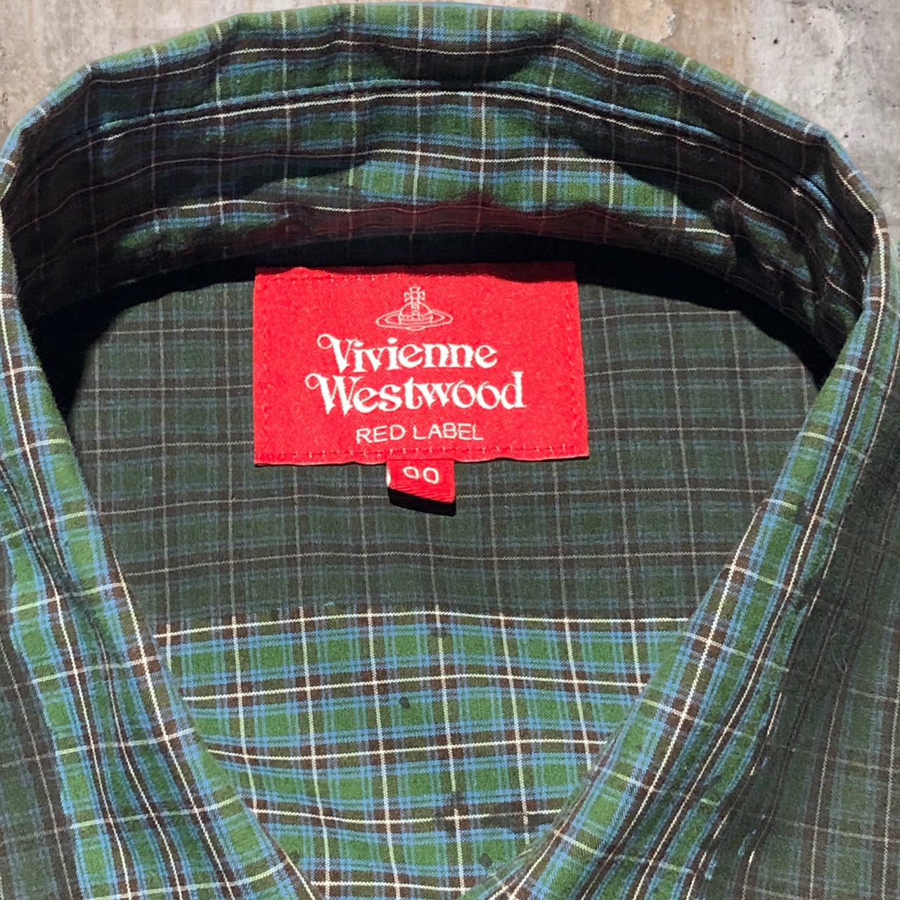 Vivienne Westwood RED LABEL(ヴィヴィアンウエストウッドレッドレーベル) オーブロゴオーバーサイズカモフラチェックシャツ 17-12-831001 00(FREE) グリーン