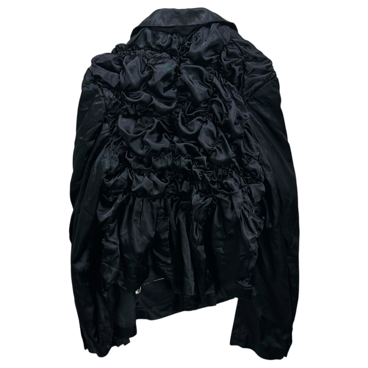 COMME des GARCONS COMME des GARCONS(コムデギャルソンコムデギャルソン) 2026SS  Gathered round collar jacket ギャザー 丸襟 ジャケット RQ-J030 S ネイビー AD2025