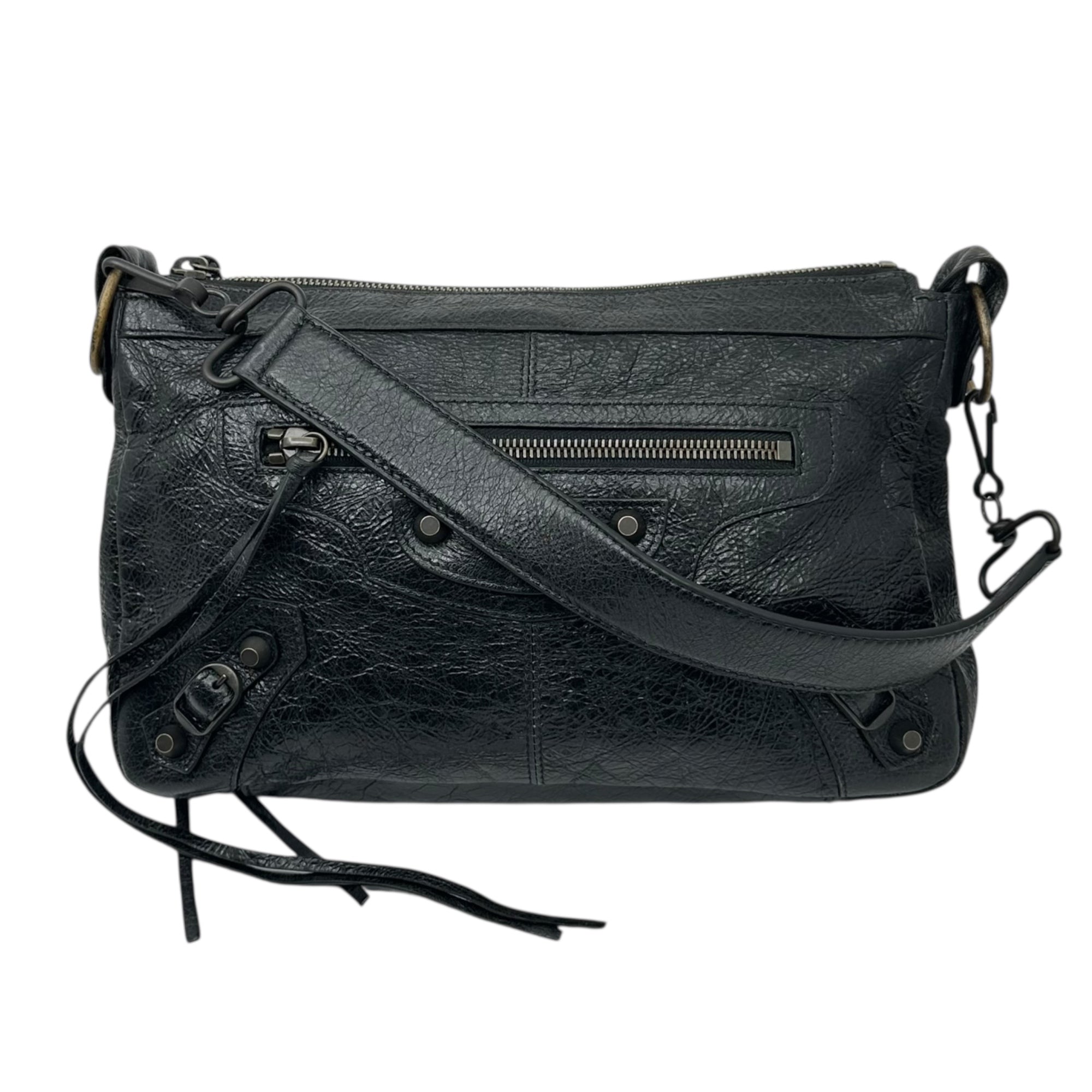 BALENCIAGA バレンシアガ　シティ　ブラックレザー ショルダーバッグ BALENCIAGA(バレンシアガ) LE CITY SMALL BAG シティ スモール レザー