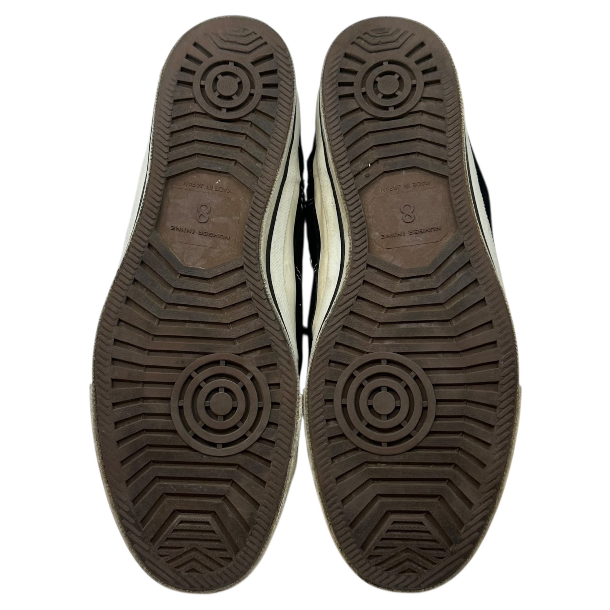 NUMBER (N)INE(ナンバーナイン) 04SS DREAM BABY DREAM期 Side-Zip High-Top Sneakers サイドジップ ハイカット スニーカー 8(26cm程度) ブラック×ホワイト アーカイブ