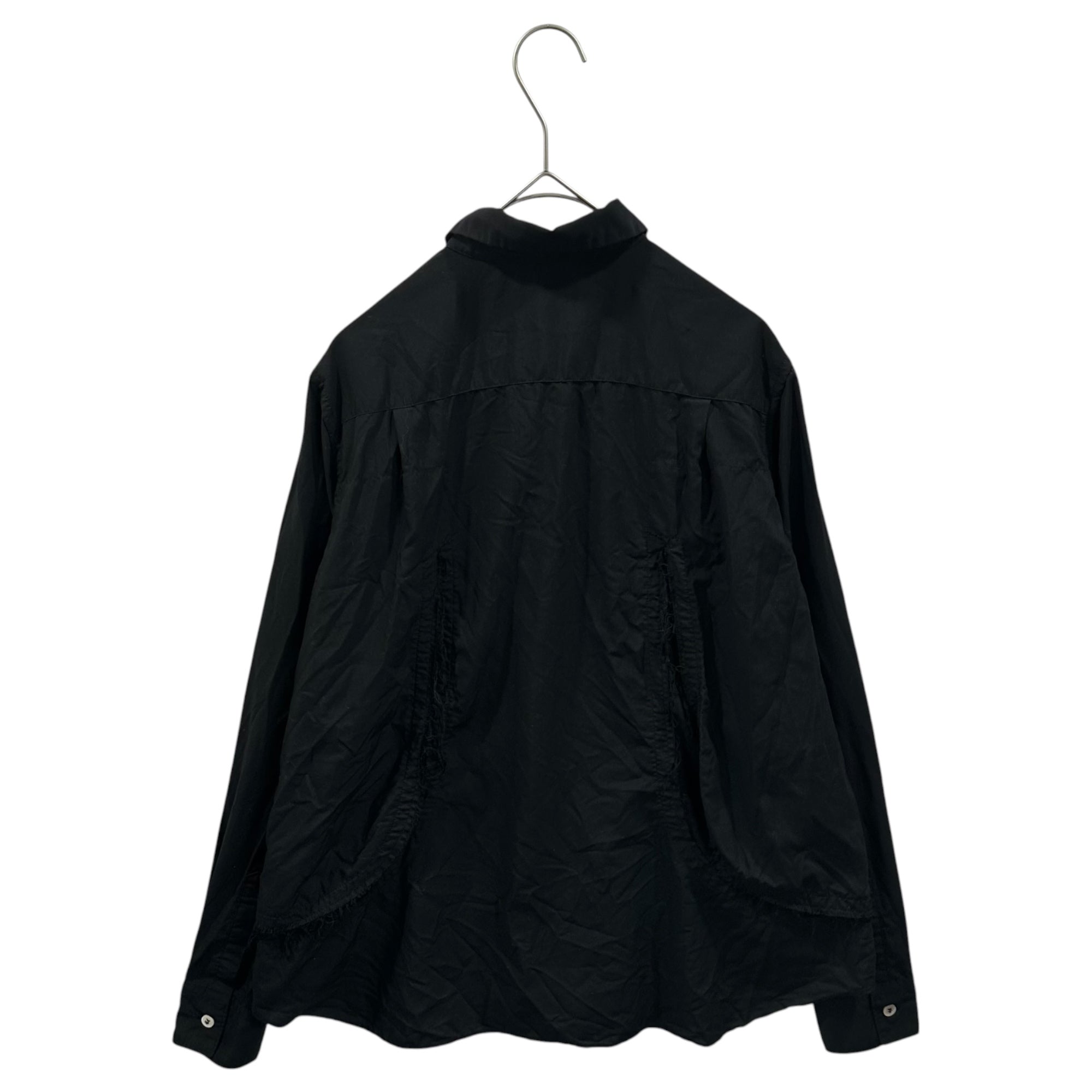 COMME des GARCONS COMME des GARCONS(コムデギャルソンコムデギャルソン) 2022SS Ester Cutaway Regular Collar Blouse Shirt エステル 断ち切り レギュラーカラー ブラウス シャツ RI-B001 S ブラック AD2021