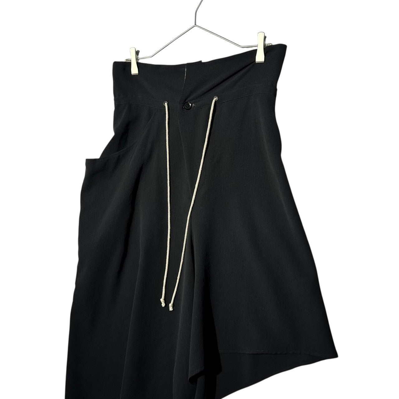 Y's(ワイズ) 13SS Drawcord Asymmetrical Long Skirt ドローコード アシンメトリー ロング スカート YX-S01-900 2(M程度) ブラック