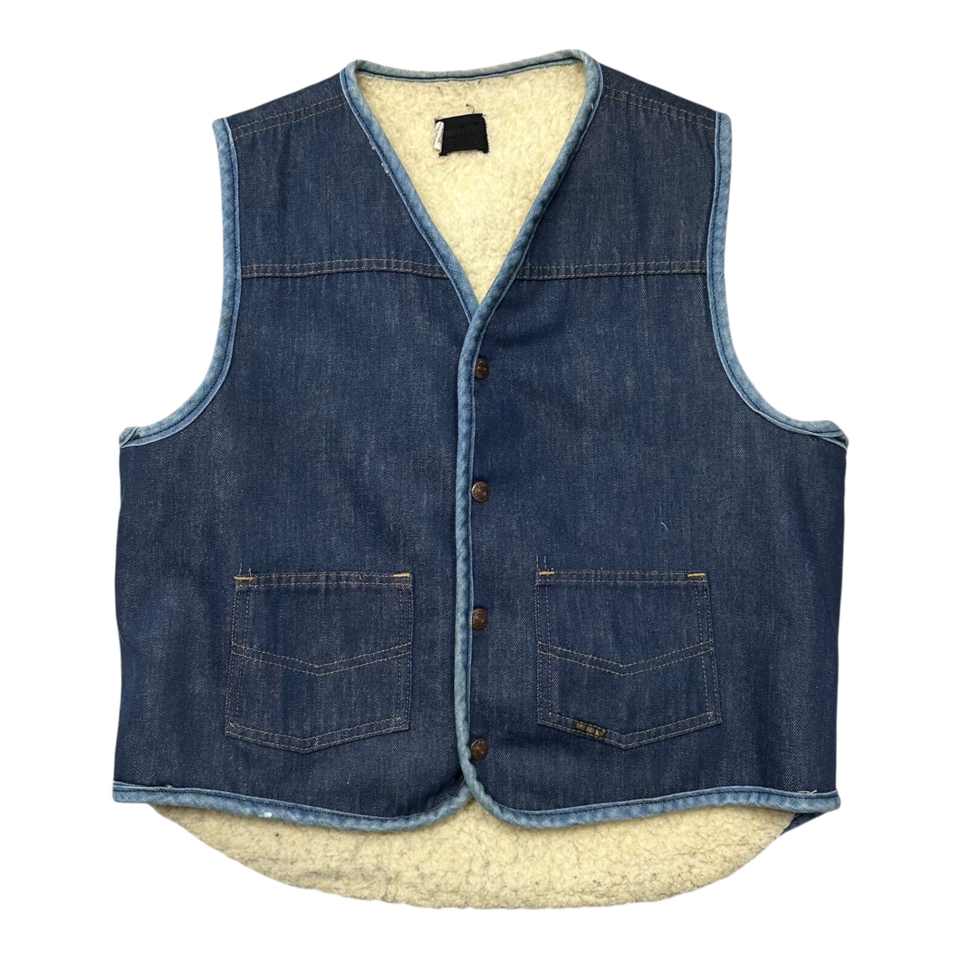 Roebucks(ローバックス) 70's Boa Liner Denim Vest ボア ライナー デニム ベスト L デニム 70年代 ヴィンテージ Sears