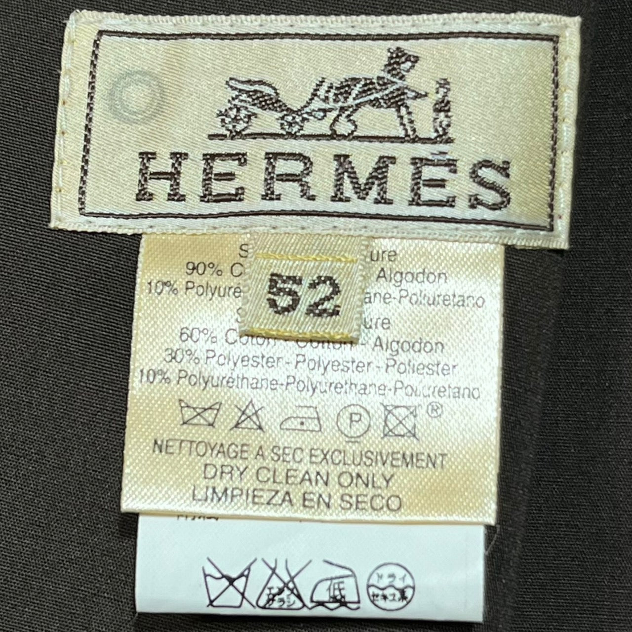 HERMES(エルメス) water repellent stand collar coat/撥水スタンドカラーコート/コットンコート 52(XLサイズ程度) ワインレッド 2004～2009年モデル