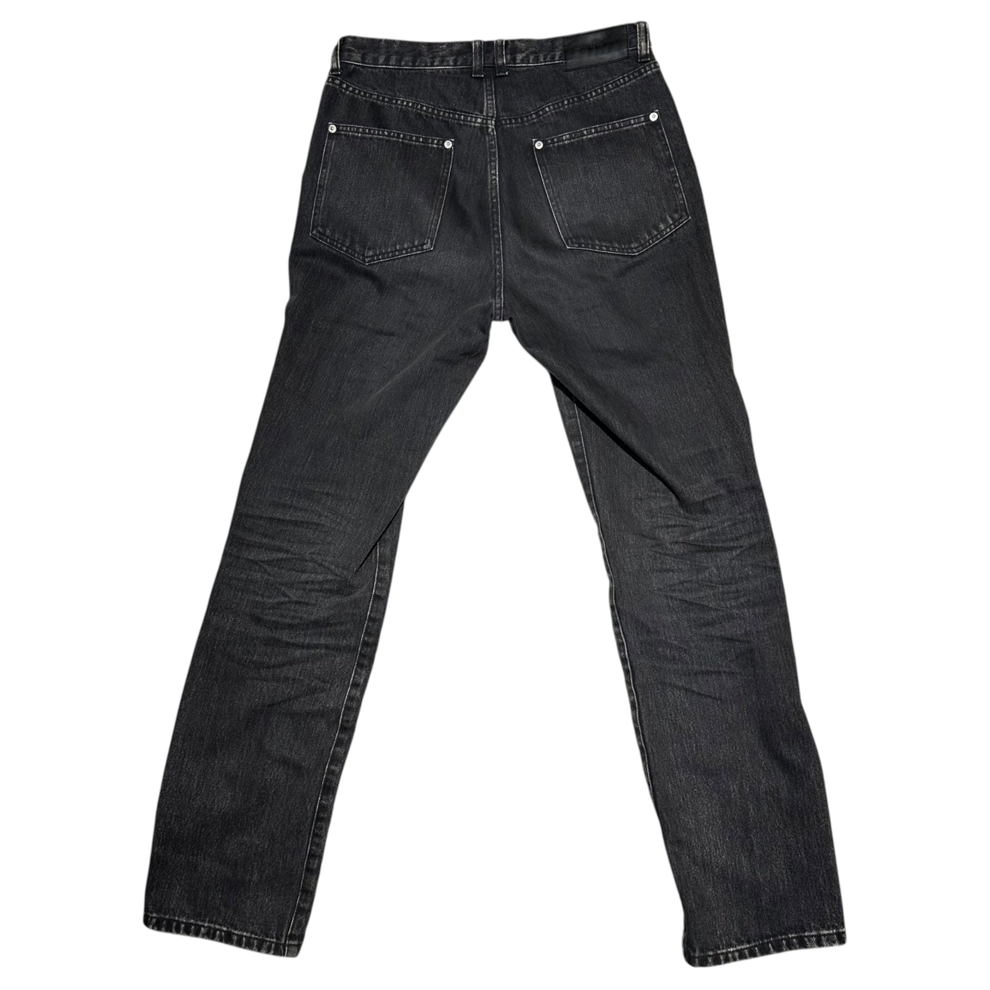 JOHN LAWRENCE SULLIVAN(ジョンローレンスサリバン) 20SS BLEACHED DENIM ZIPPED PANTS ブリーチド デニム ジッパード パンツ 2A008-0320-15 46 ブラック ジップ