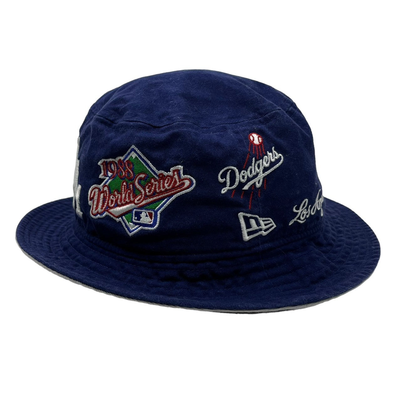 NEW ERA(ニューエラ) Team Logo Allover MLB HAT チームロゴ ハット ブルー COOPERSTOWNコラボ