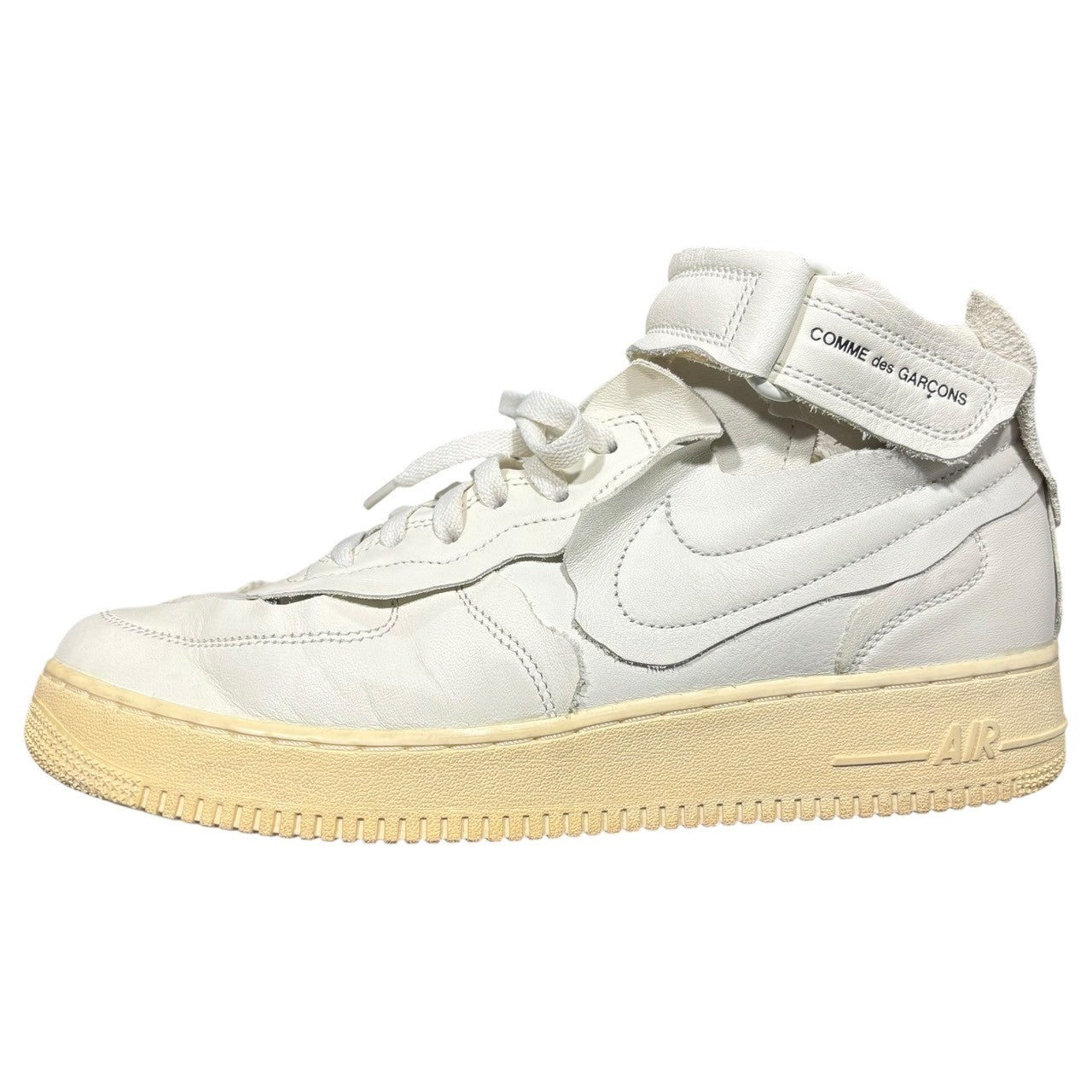 NIKE × COMME des GARÇONS(ナイキ × コムデギャルソン) Mid Air Force 1 エアフォースワン ミッドカット スニーカー DC3601-100 28.0cm ホワイト
