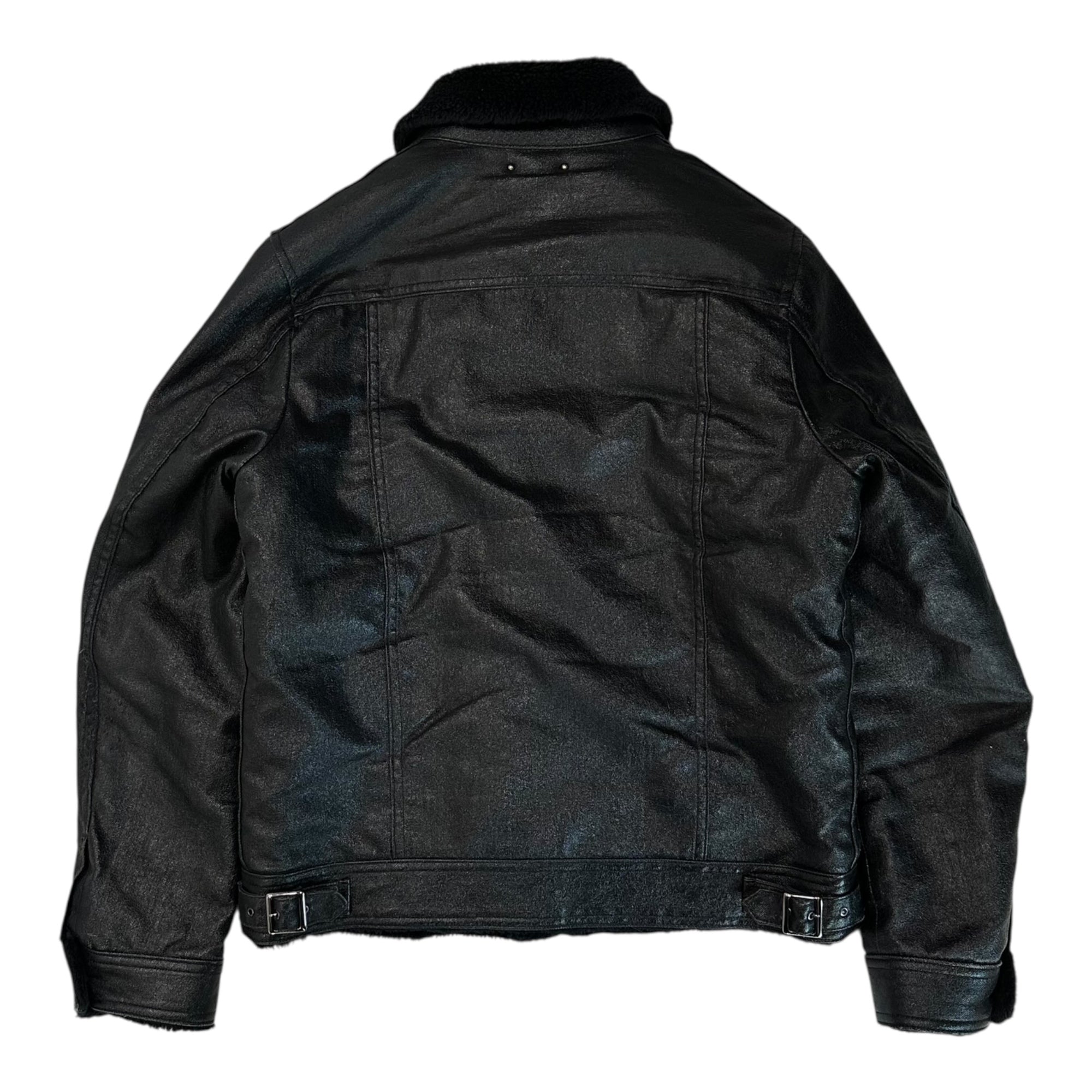 MINEDENIM(マインデニム) 18AW コーティング 裏ボア ジップアップ ジャケット 1810-8003-99-022 2 ブラック