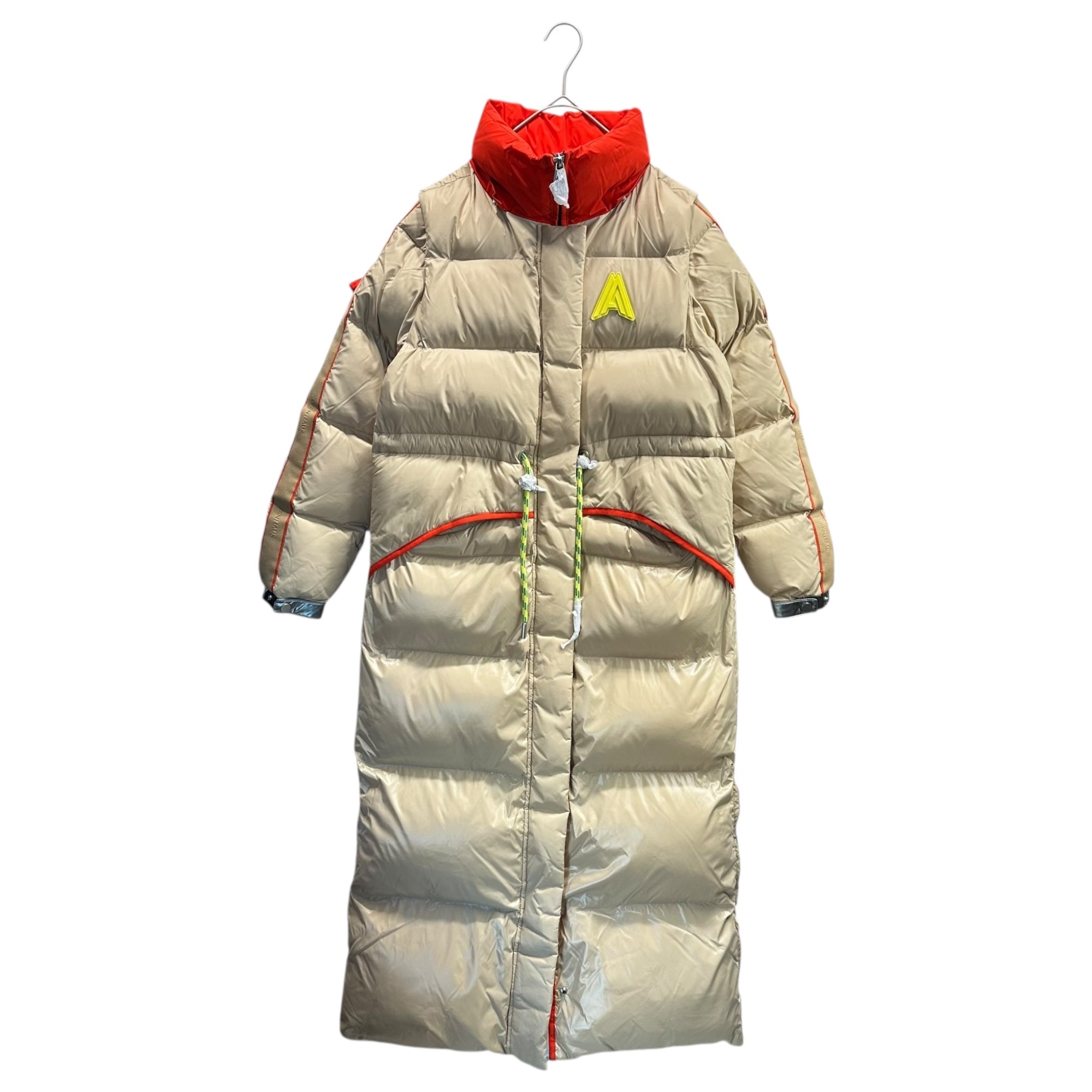 ALPENHAUS(アルペンハウス) Tingwick 2-in-1 Maxi Puffer Jacket with Removable Sleeves ティンウィック マキシ 中綿 ジャケット コート 袖 取り外し可能 A2N010F4CI M ベージュ×オレンジ